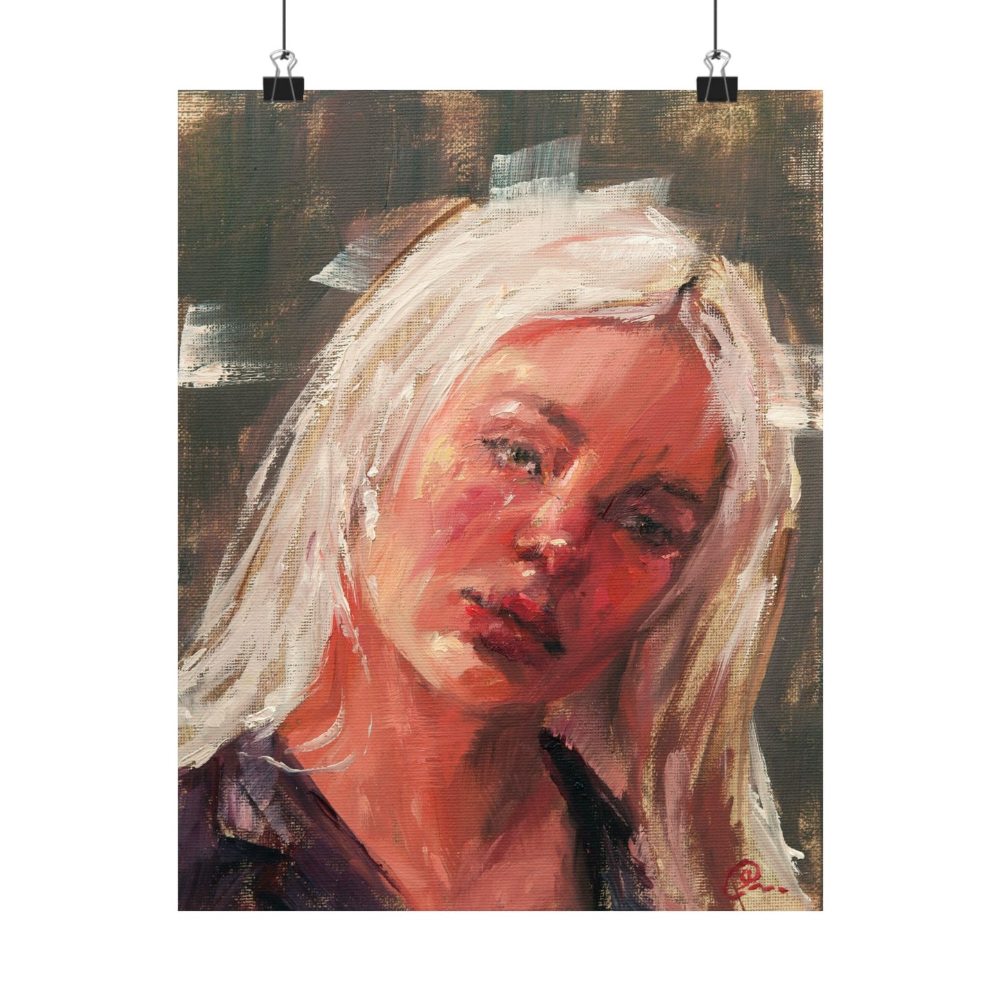 "Angelique" - Oil Portriait Print (Day 88)