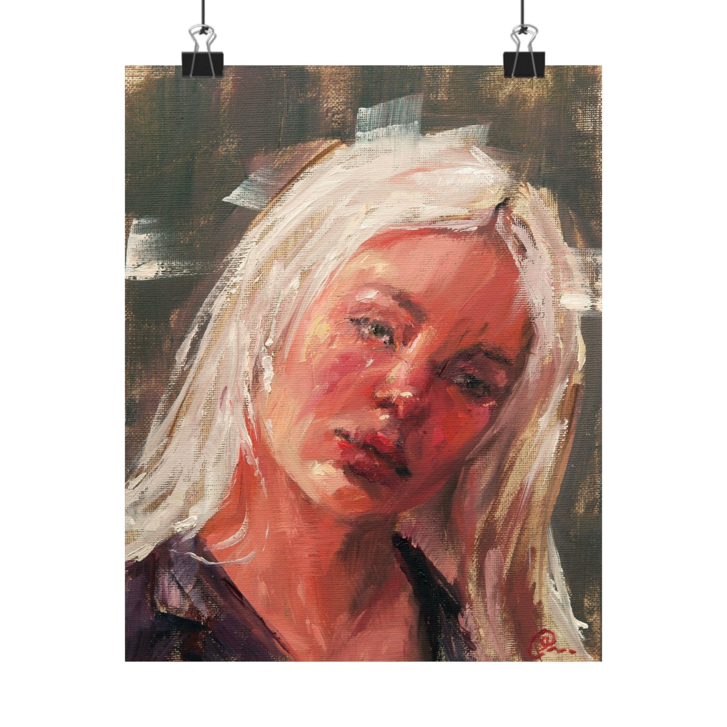 "Angelique" - Oil Portriait Print (Day 88)
