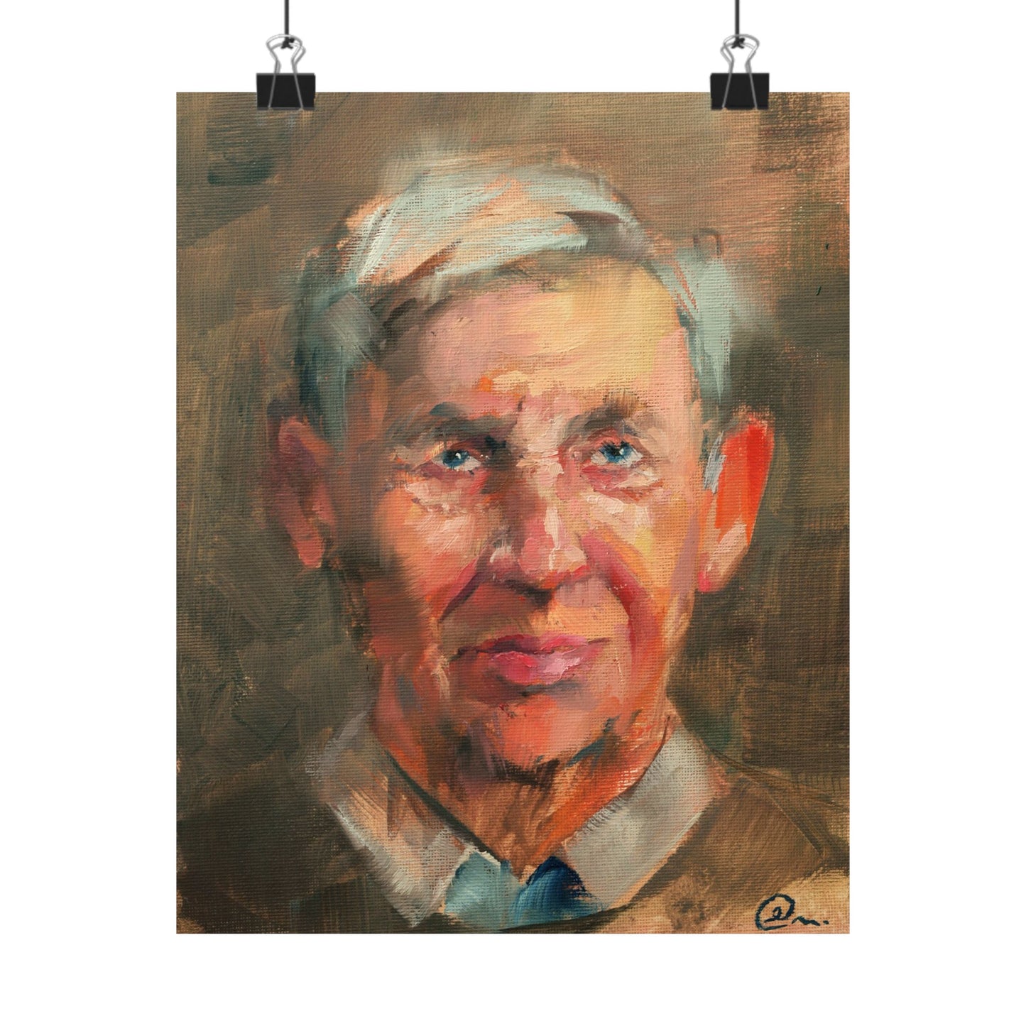 "Francis" - Oil Portriait Print (Day 87)