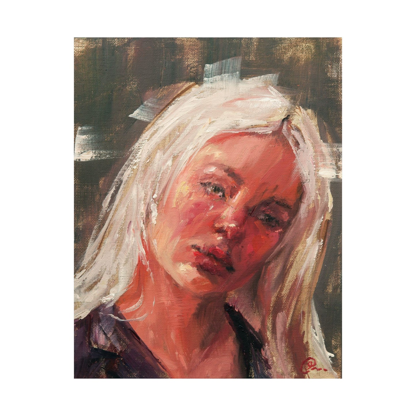 "Angelique" - Oil Portriait Print (Day 88)