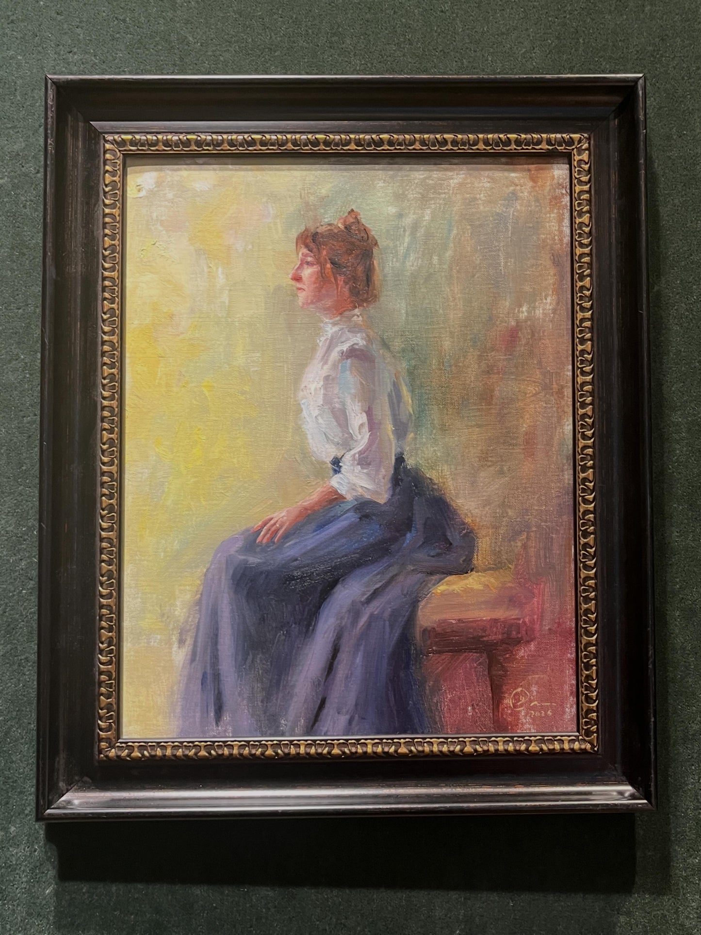 "Girl sitting" - Framed