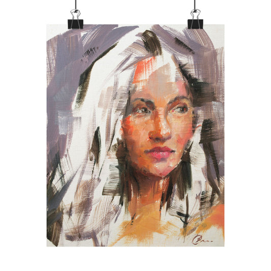 "Victoria" - Oil Portriait Print (Day 105)
