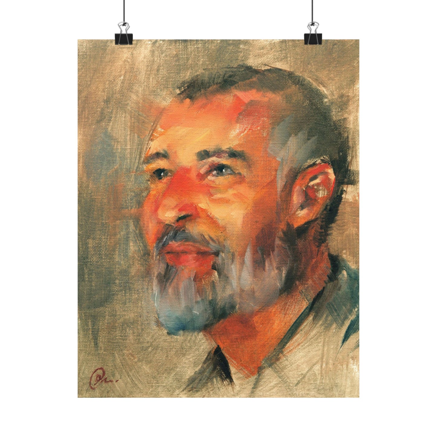 "Hussan" - Oil Portriait Print (Day 79)