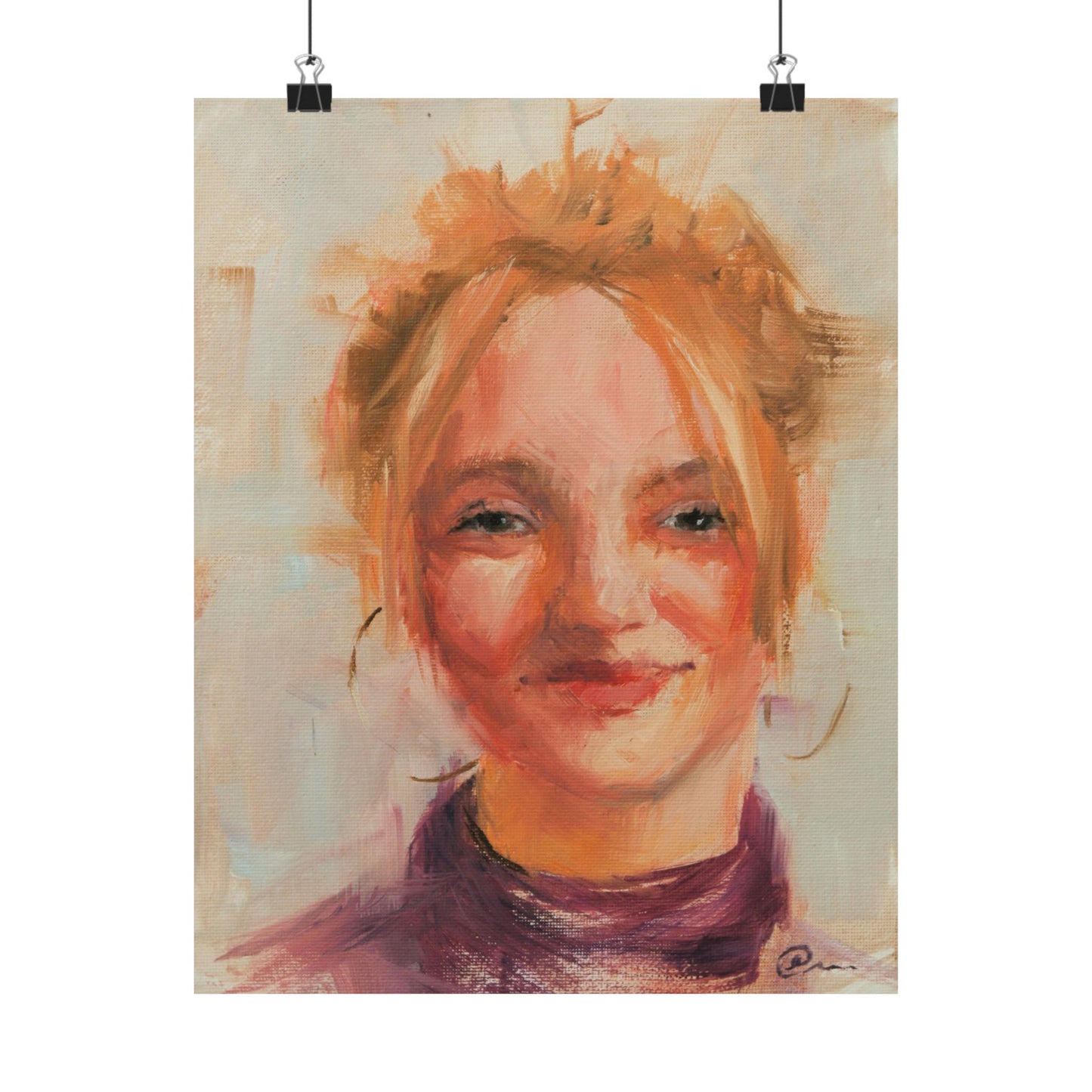 "Sylvia" - Oil Portriait Print (Day 154)