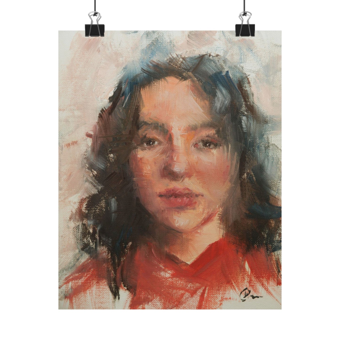 "Sara" - Oil Portriait Print (Day 148)