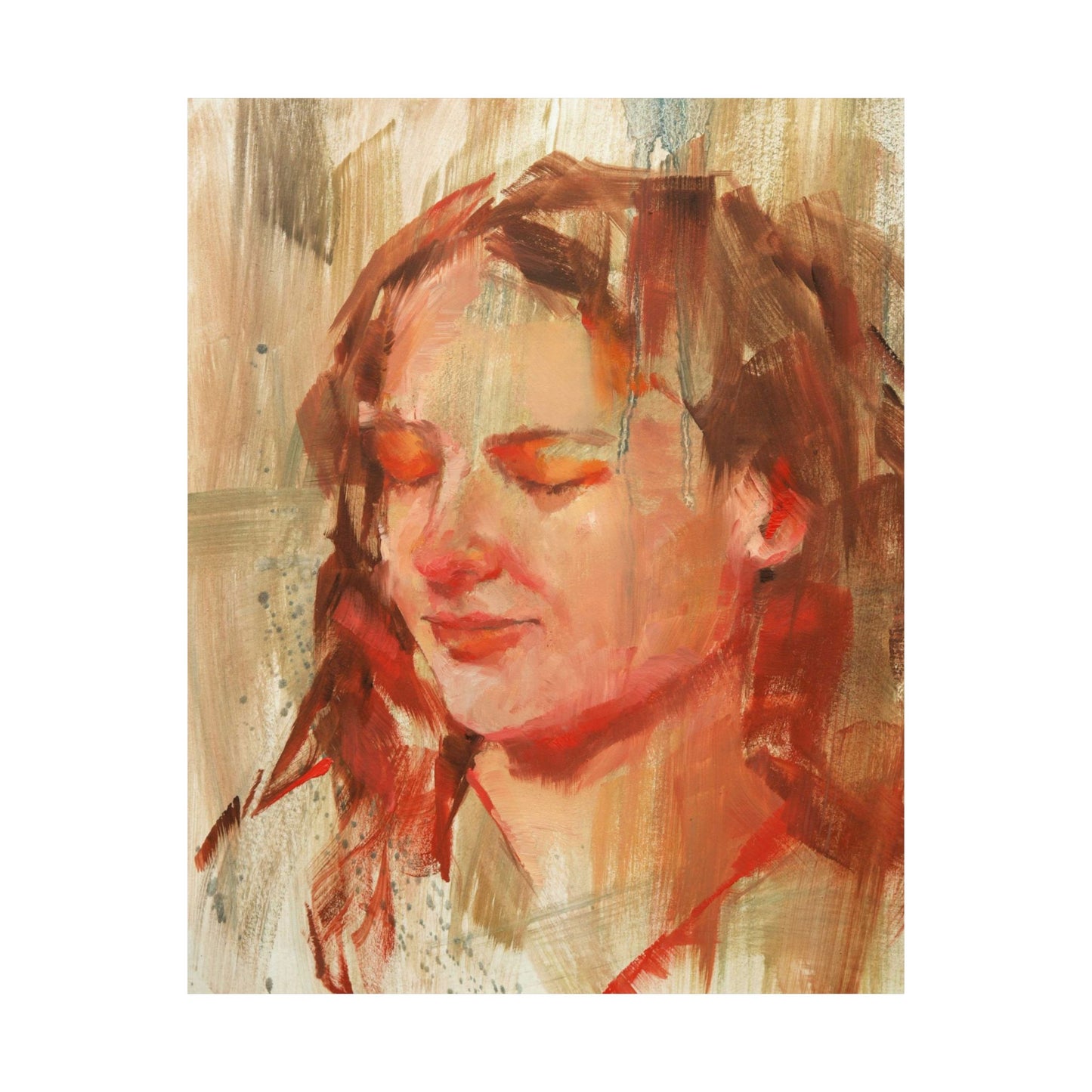 "Florence" - Oil Portriait Print (Day 50)