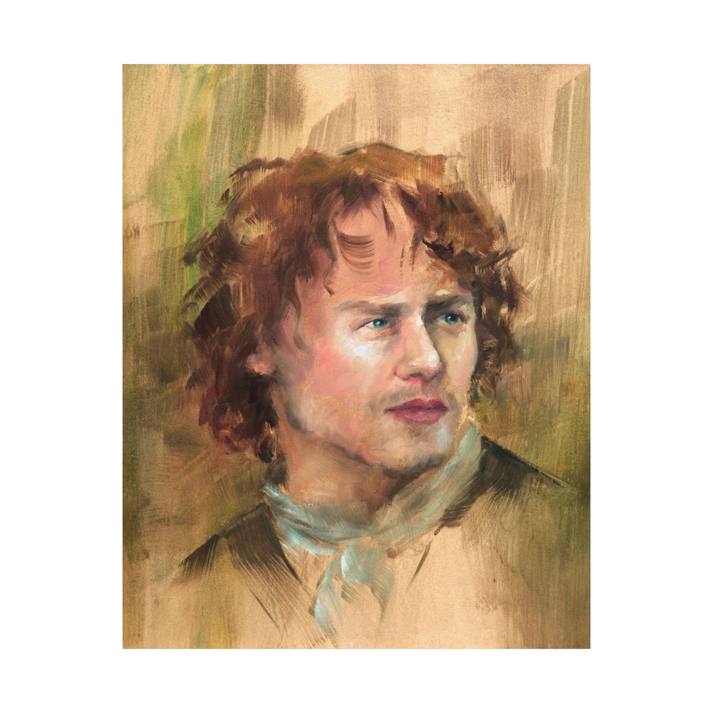 "Jamie Fraser" - Oil Portriait Print (Day 59)