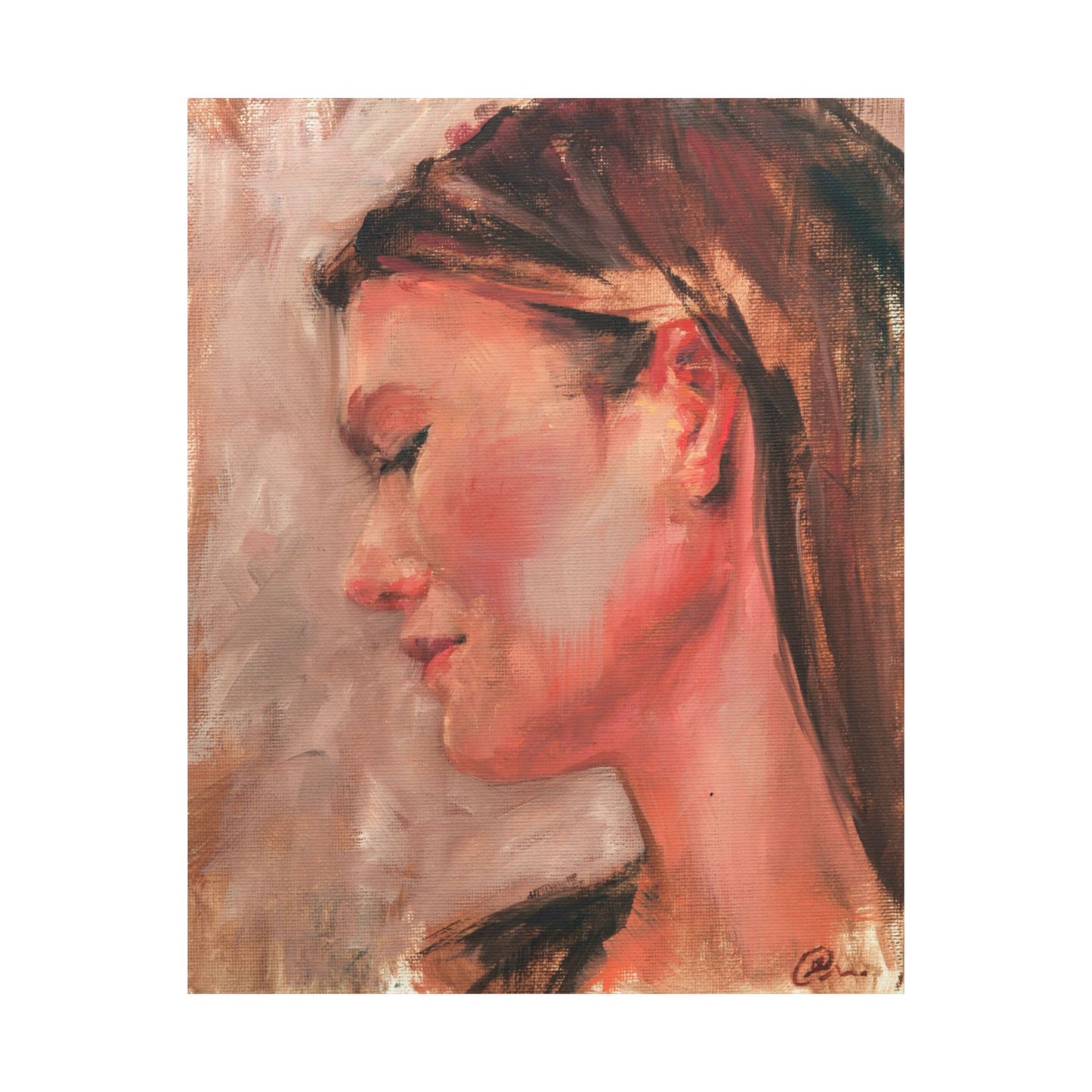 "Beline" - Oil Portriait Print (Day 91)