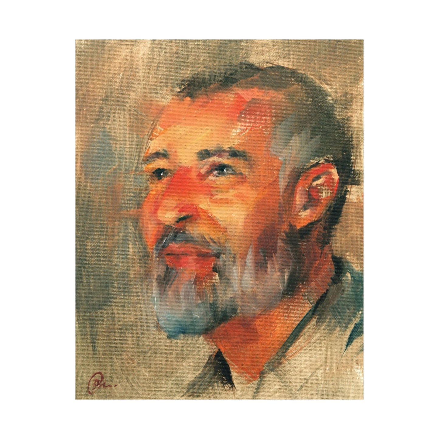 "Hussan" - Oil Portriait Print (Day 79)