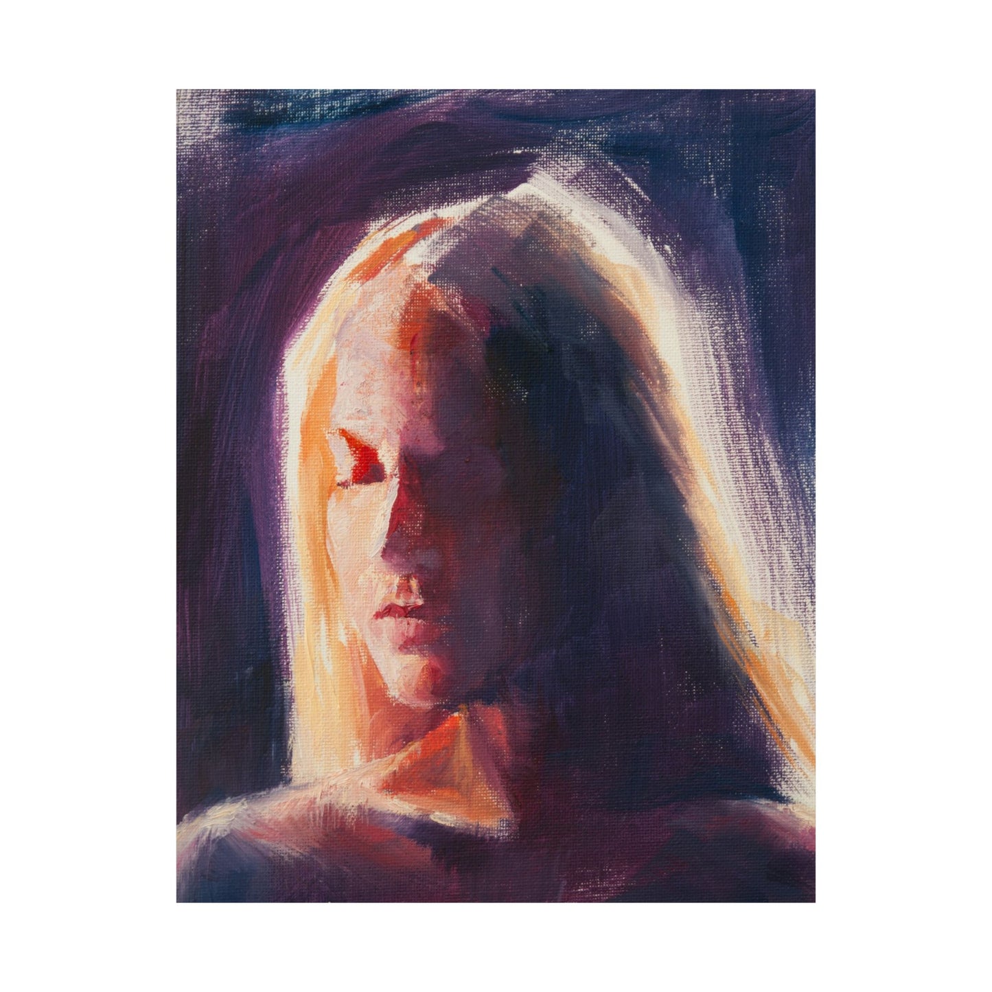 "Luna" - Oil Portriait Print (Day 226)