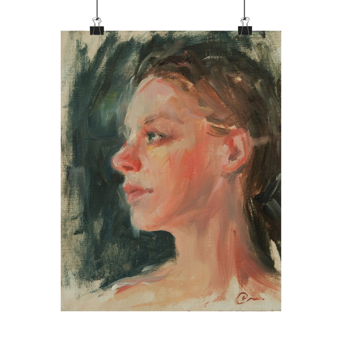 "Carolina" - Oil Portriait Print (Day 159)