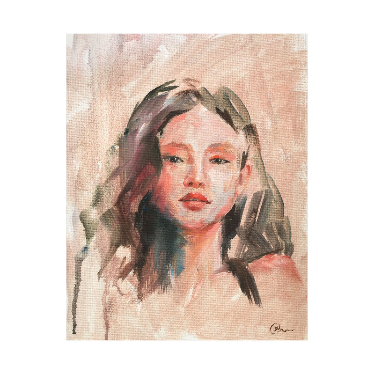 "Jade" - Oil Portriait Print (Day 102)