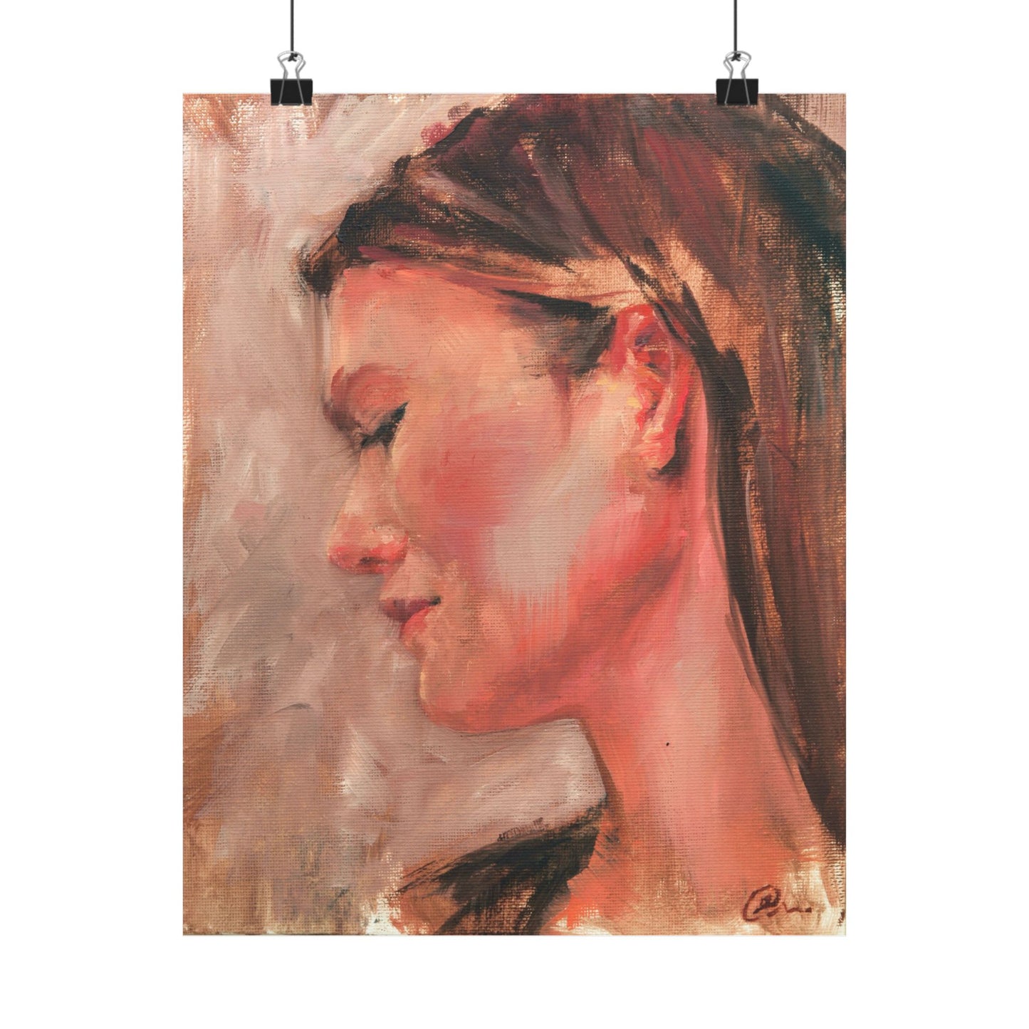 "Beline" - Oil Portriait Print (Day 91)