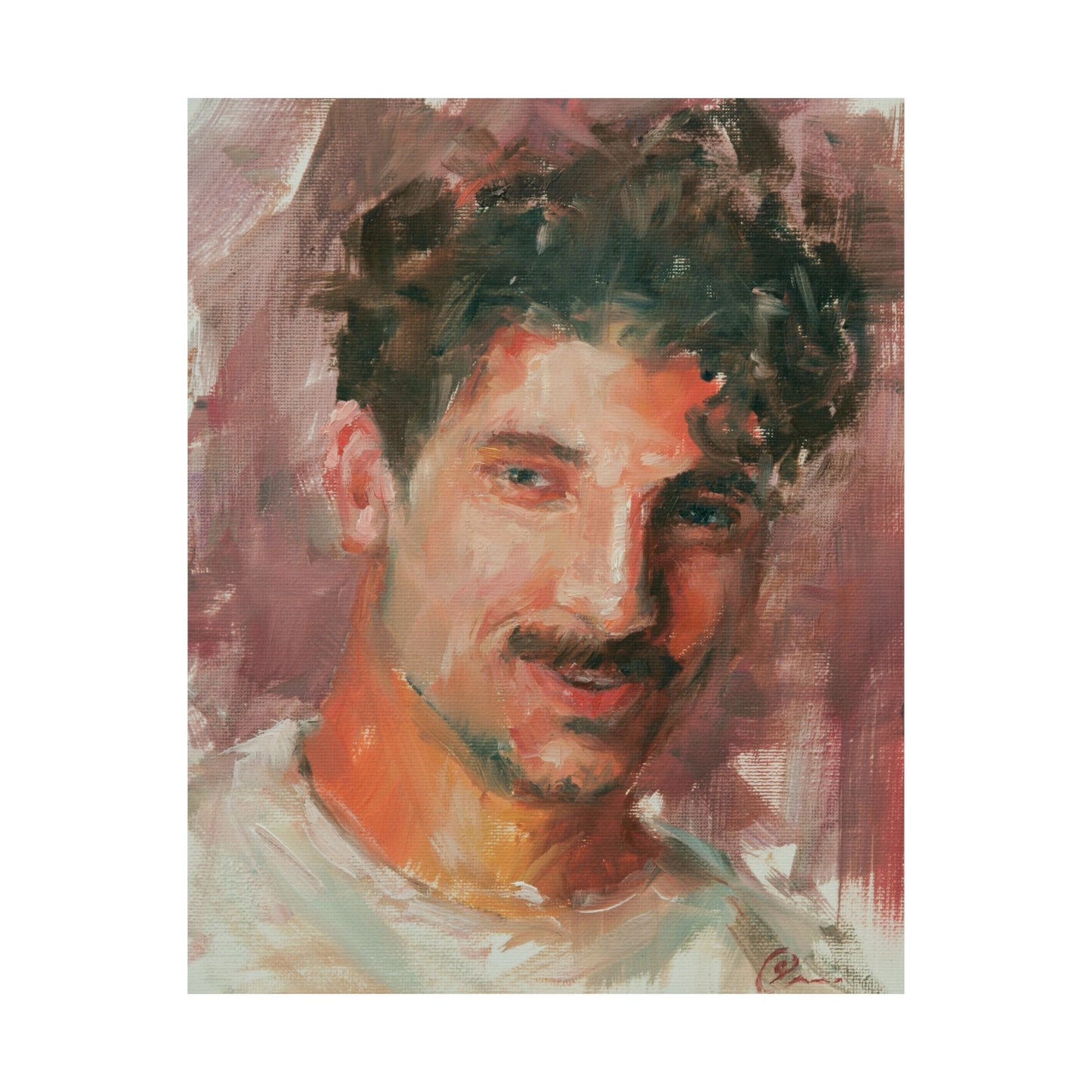 "Raphael" - Oil Portriait Print (Day 138)