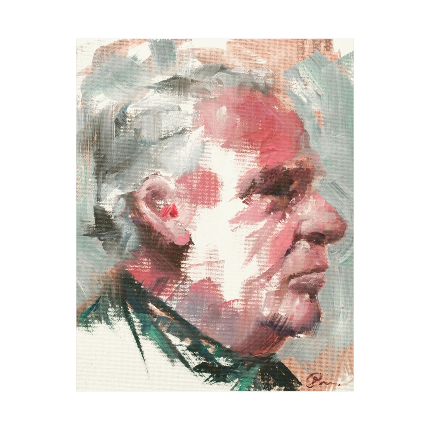 "Ulysses" - Oil Portriait Print (Day 118)