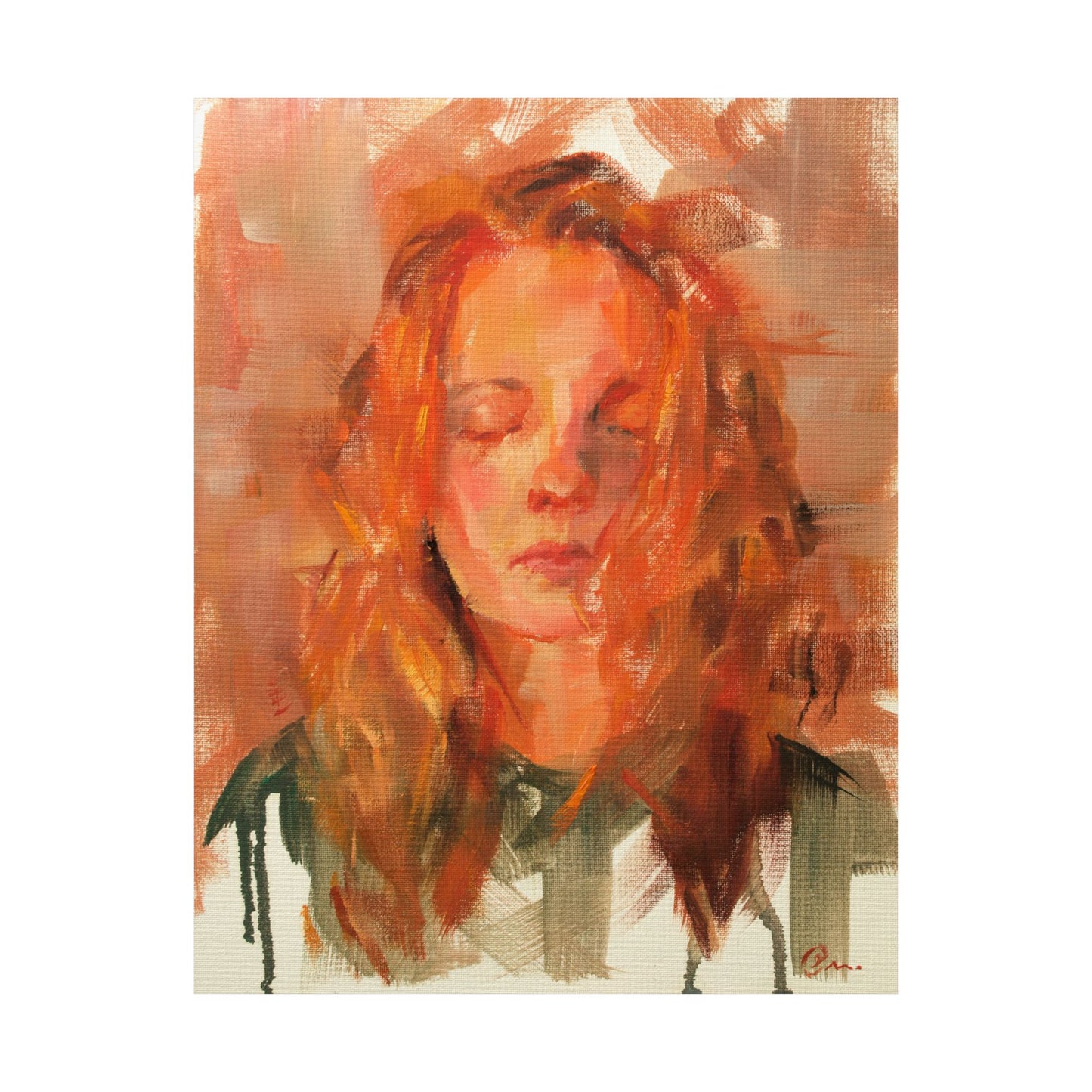 "Iris" - Oil Portriait Print (Day 98)