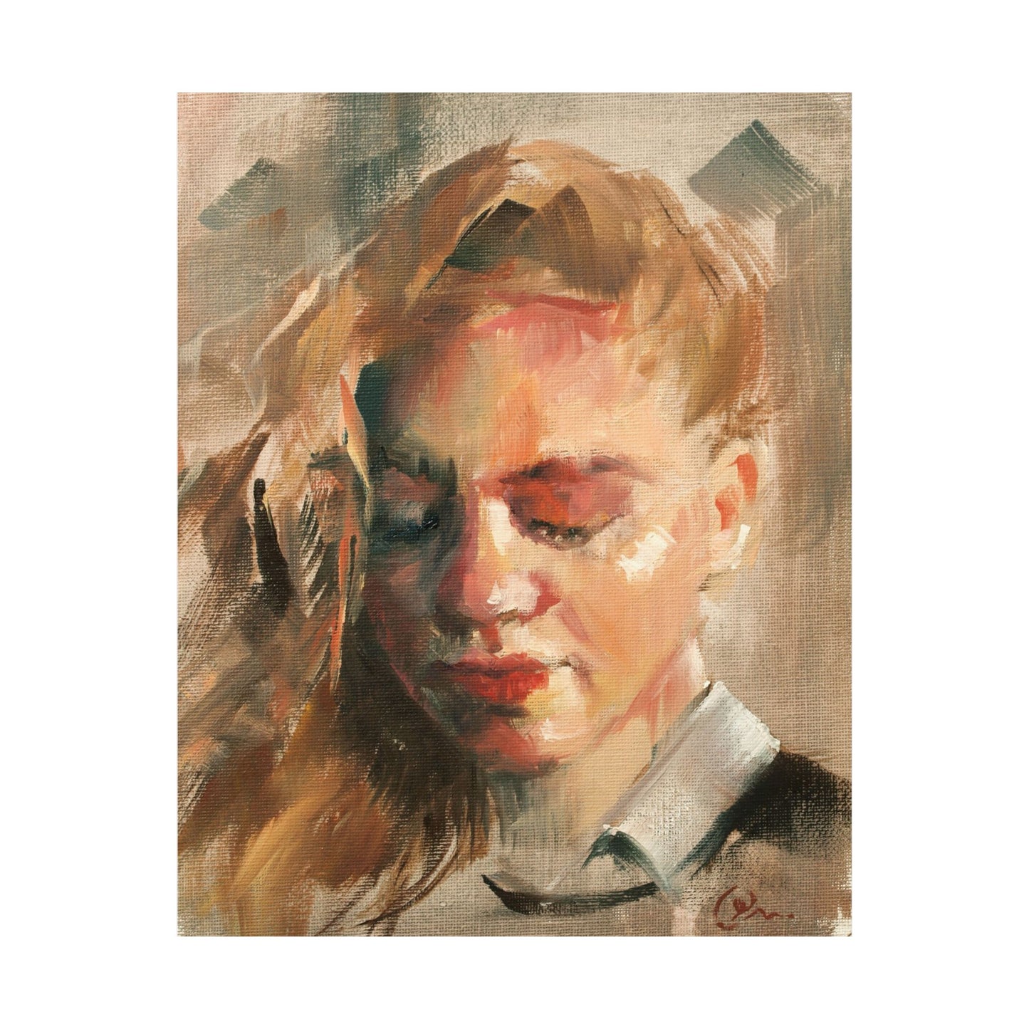 "Susan" - Oil Portriait Print (Day 123)