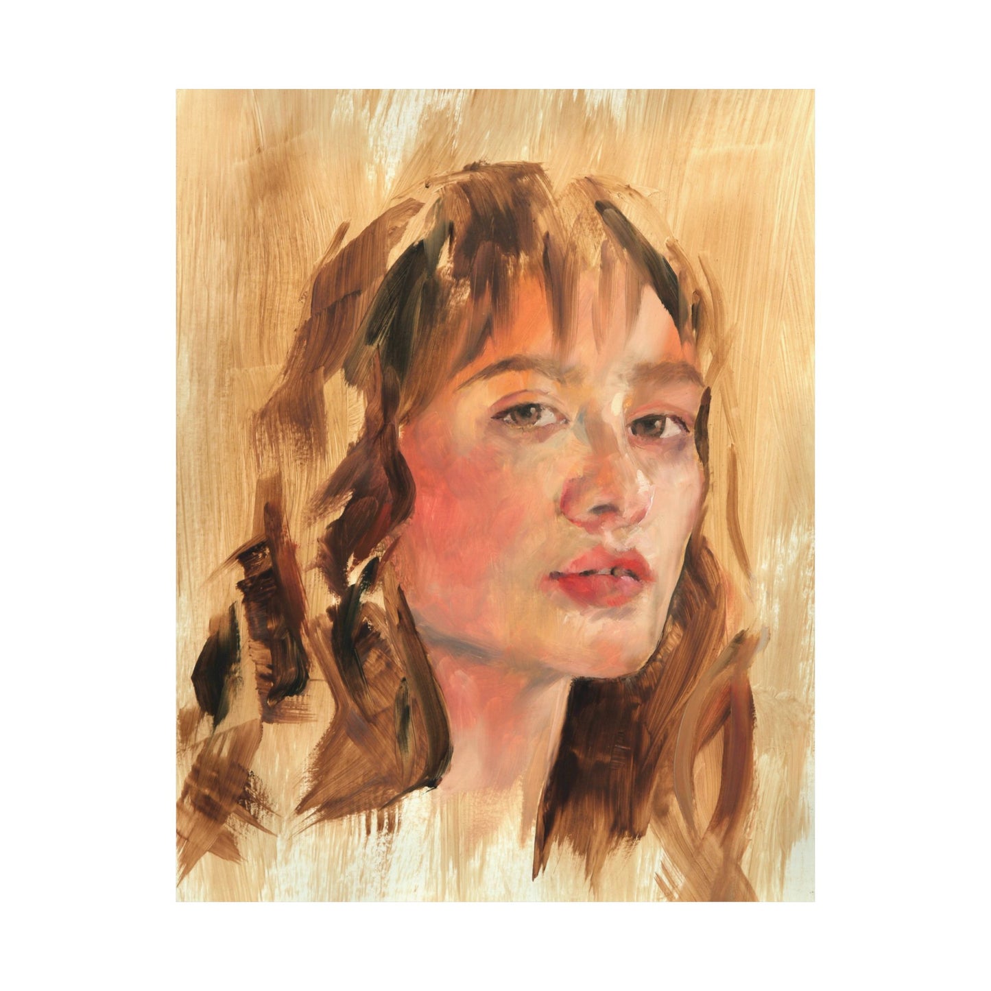 "Amelia" - Oil Portriait Print (Day 18)