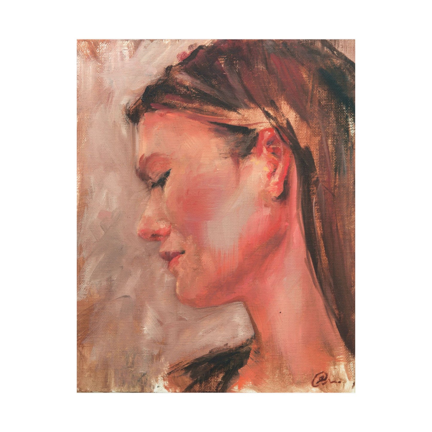 "Beline" - Oil Portriait Print (Day 91)