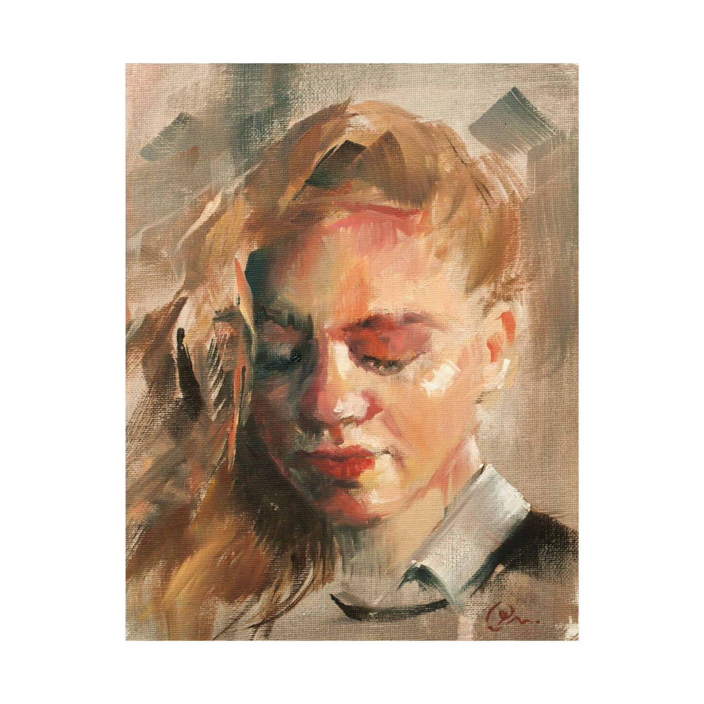 "Susan" - Oil Portriait Print (Day 123)