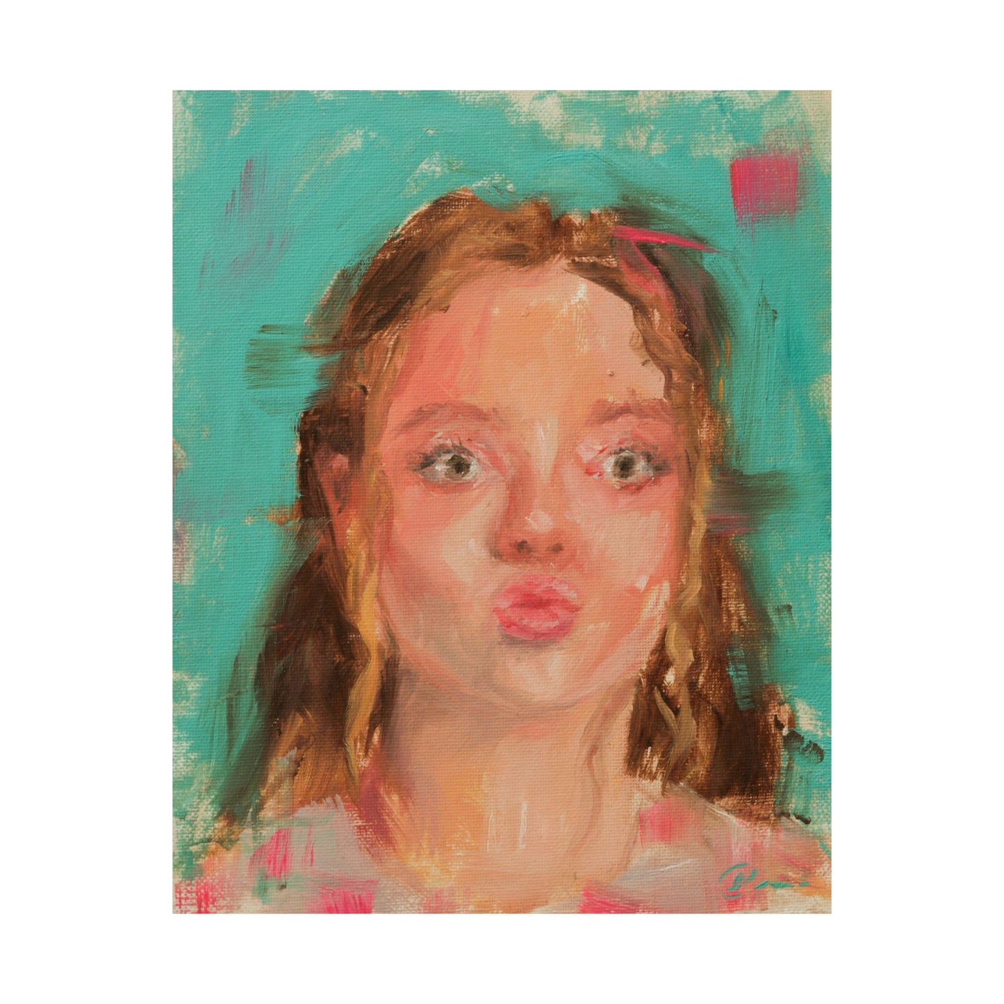 "Ruby" - Oil Portriait Print (Day 156)