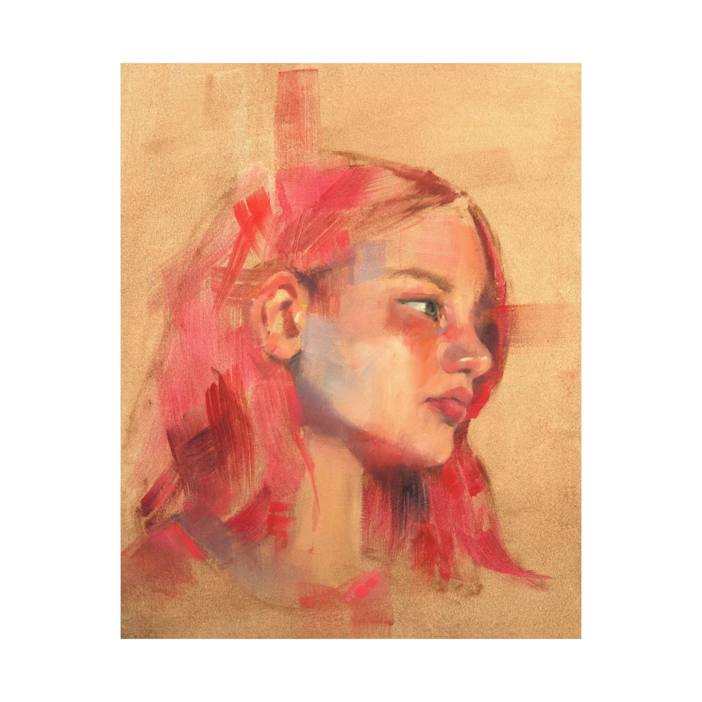"Lucy" - Oil Portriait Print (Day 35)
