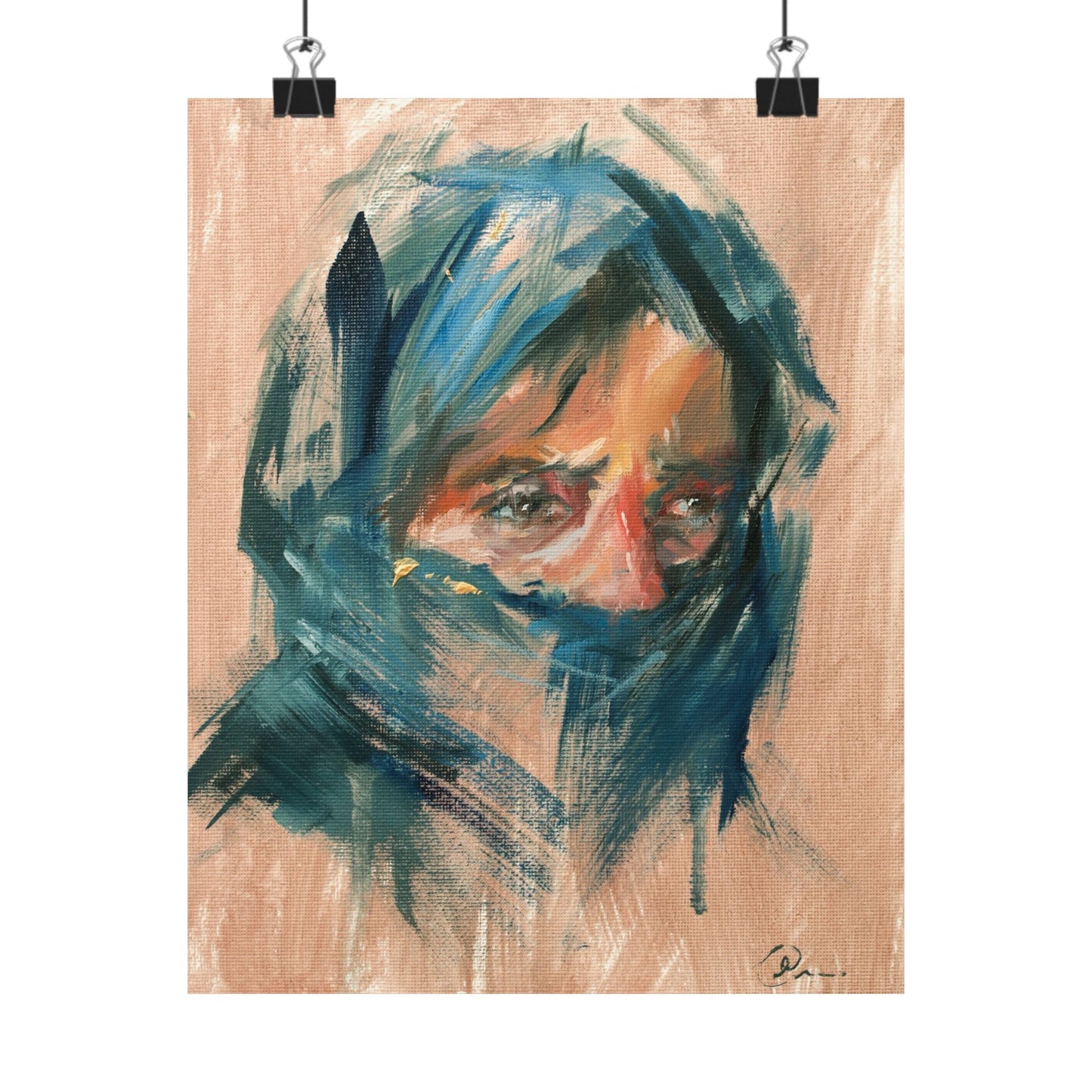 "Riyad" - Oil Portriait Print (Day 129)