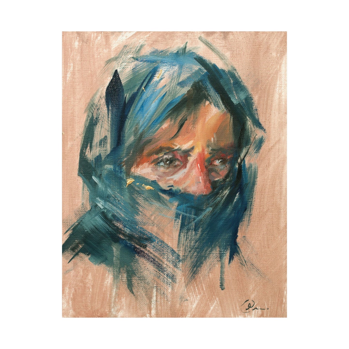 "Riyad" - Oil Portriait Print (Day 129)