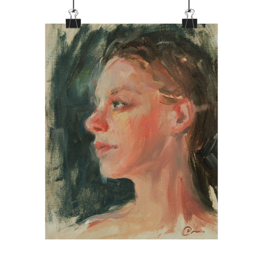 "Carolina" - Oil Portriait Print (Day 159)