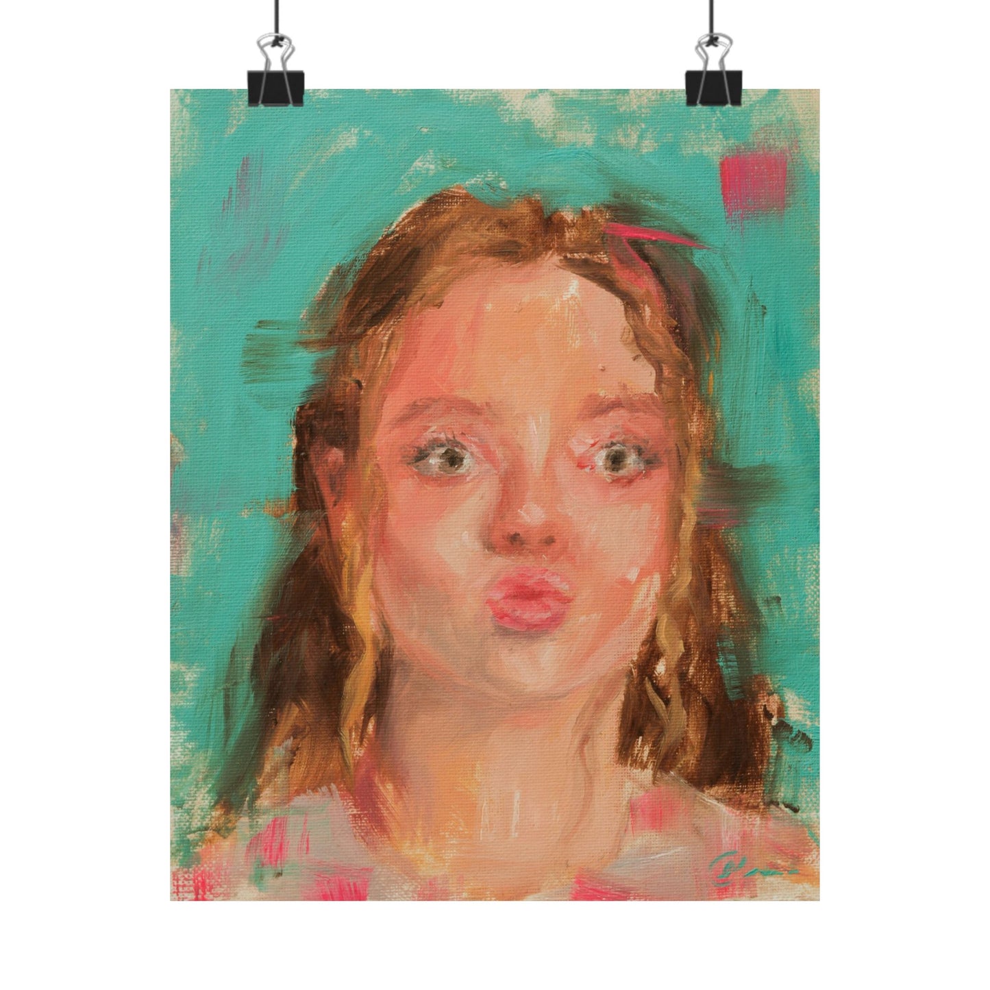 "Ruby" - Oil Portriait Print (Day 156)