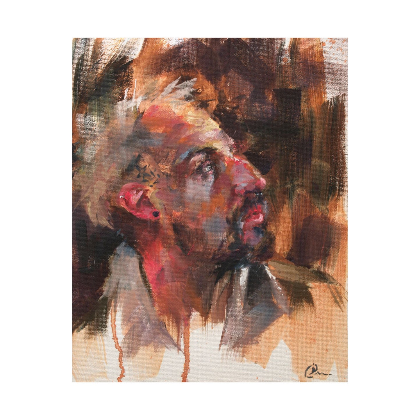 "Samael" - Oil Portriait Print (Day 100)