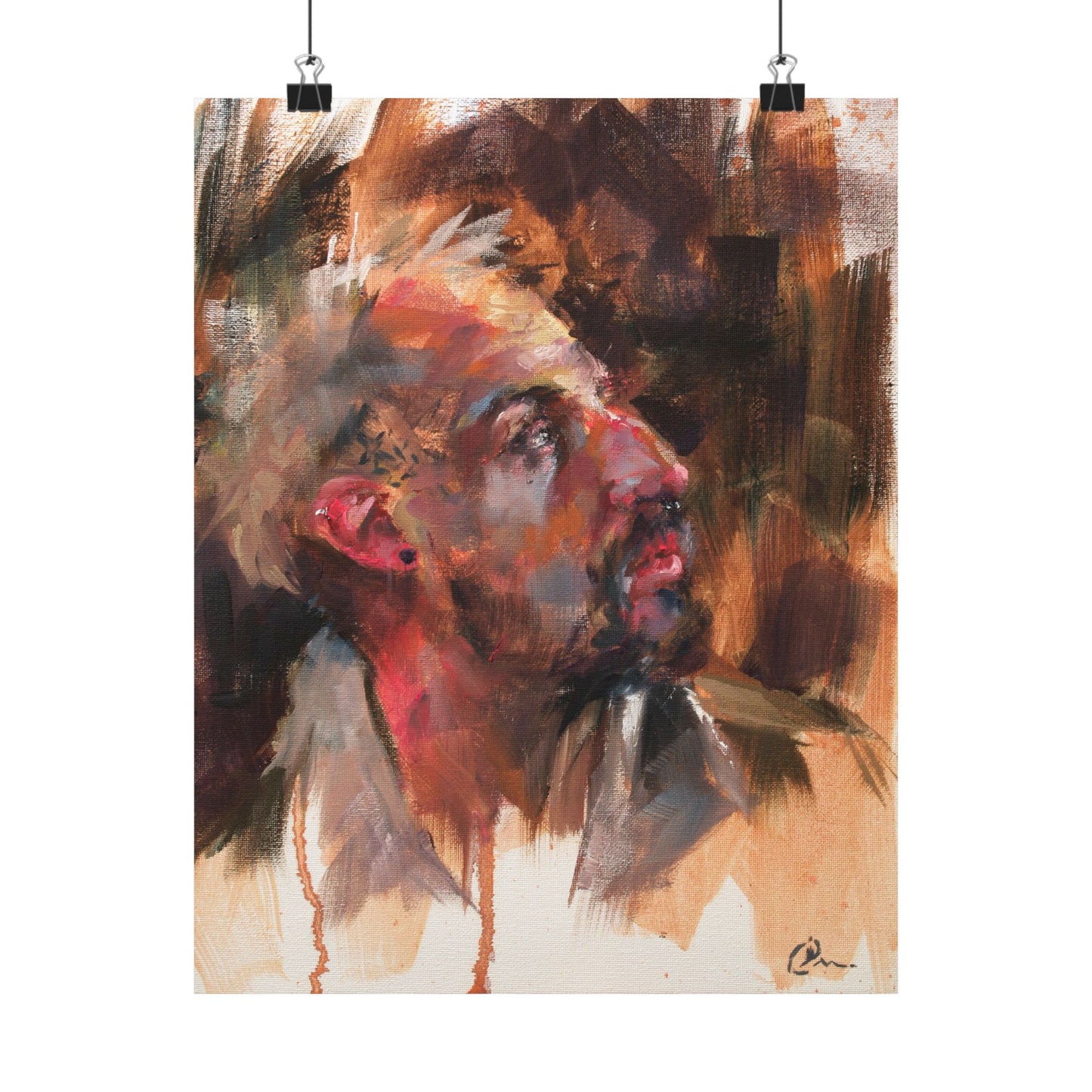 "Samael" - Oil Portriait Print (Day 100)