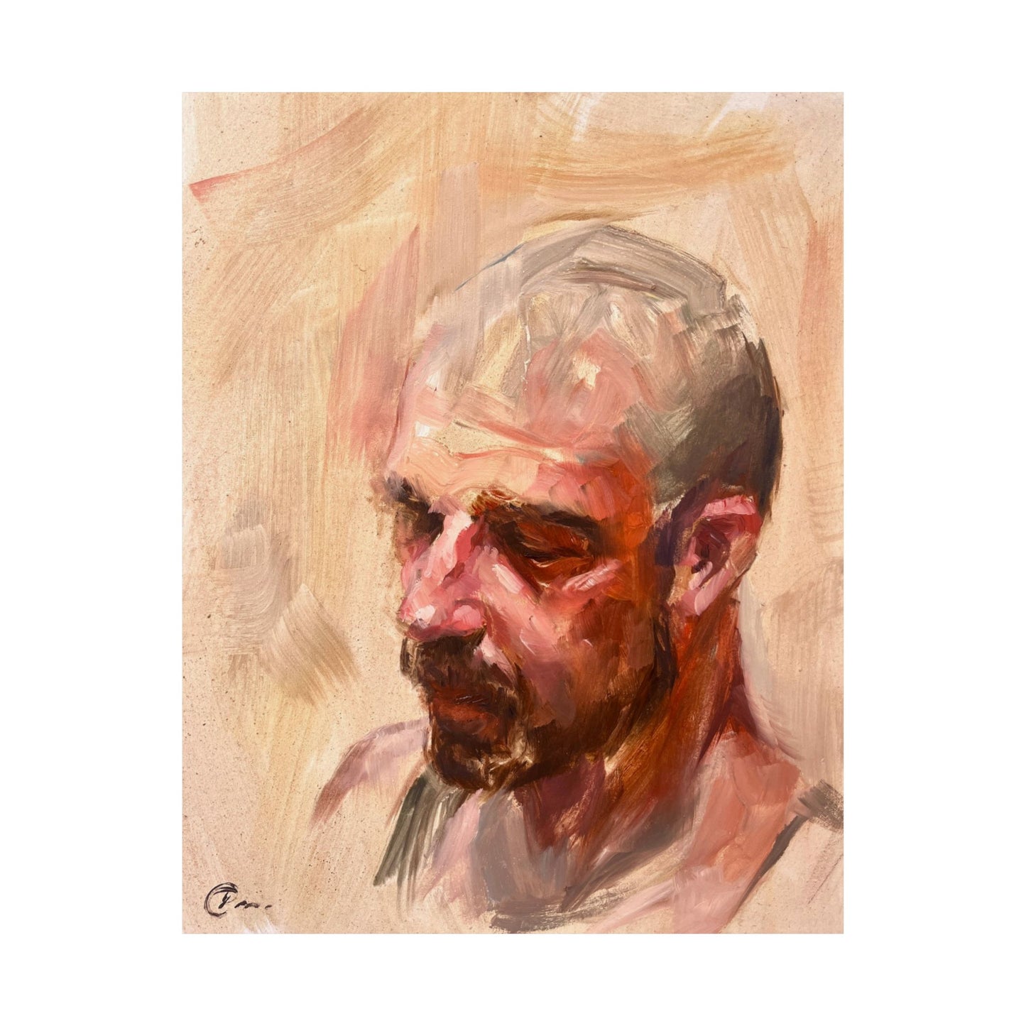 "Joseph" - Oil Portriait Print (Day 115)