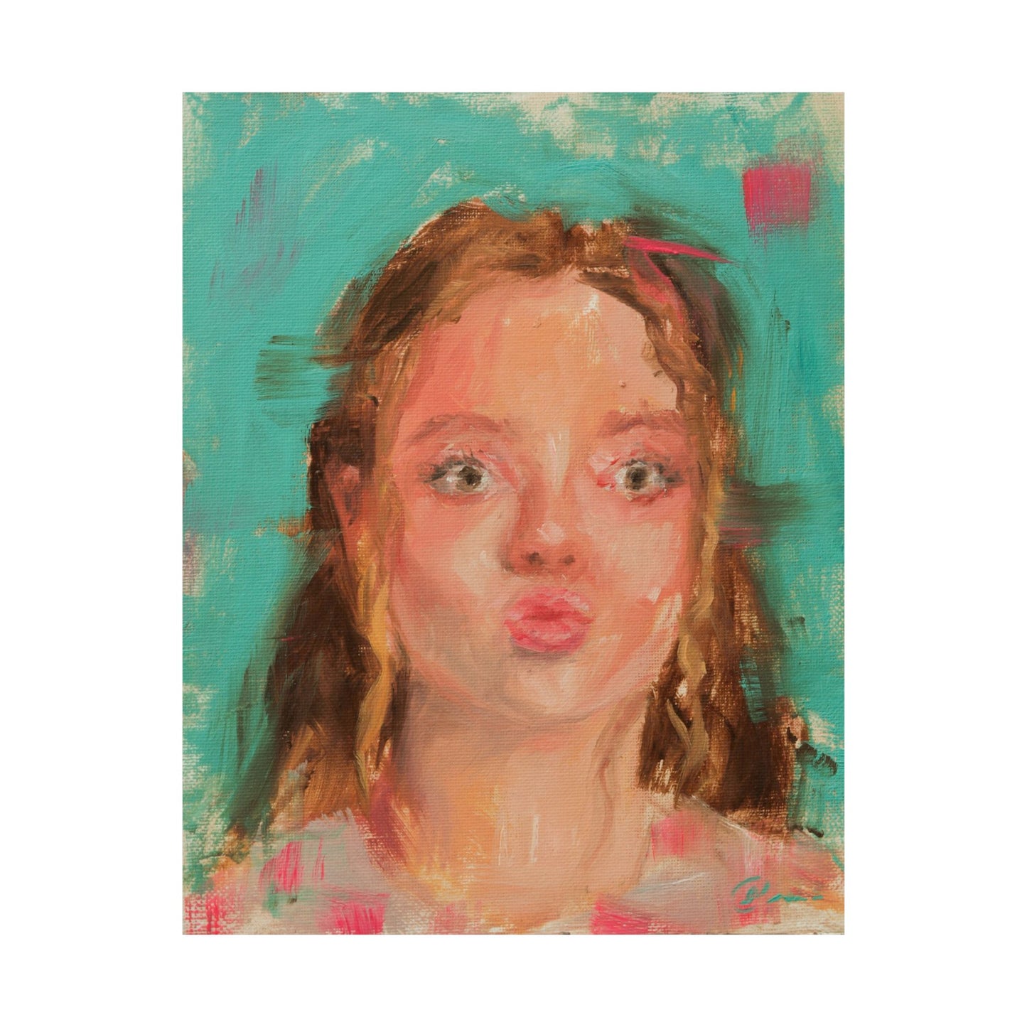 "Ruby" - Oil Portriait Print (Day 156)