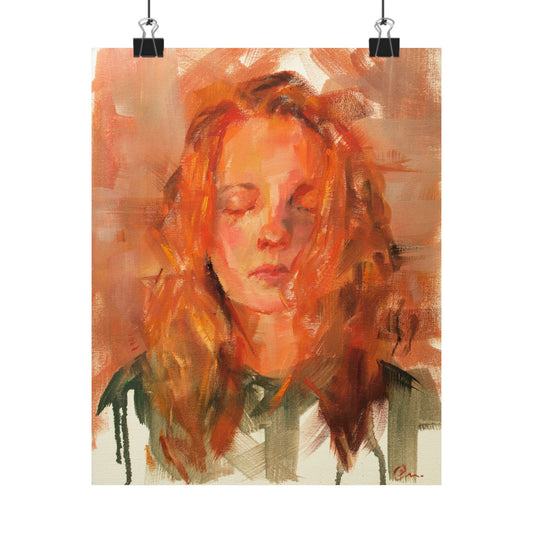 "Iris" - Oil Portriait Print (Day 98)