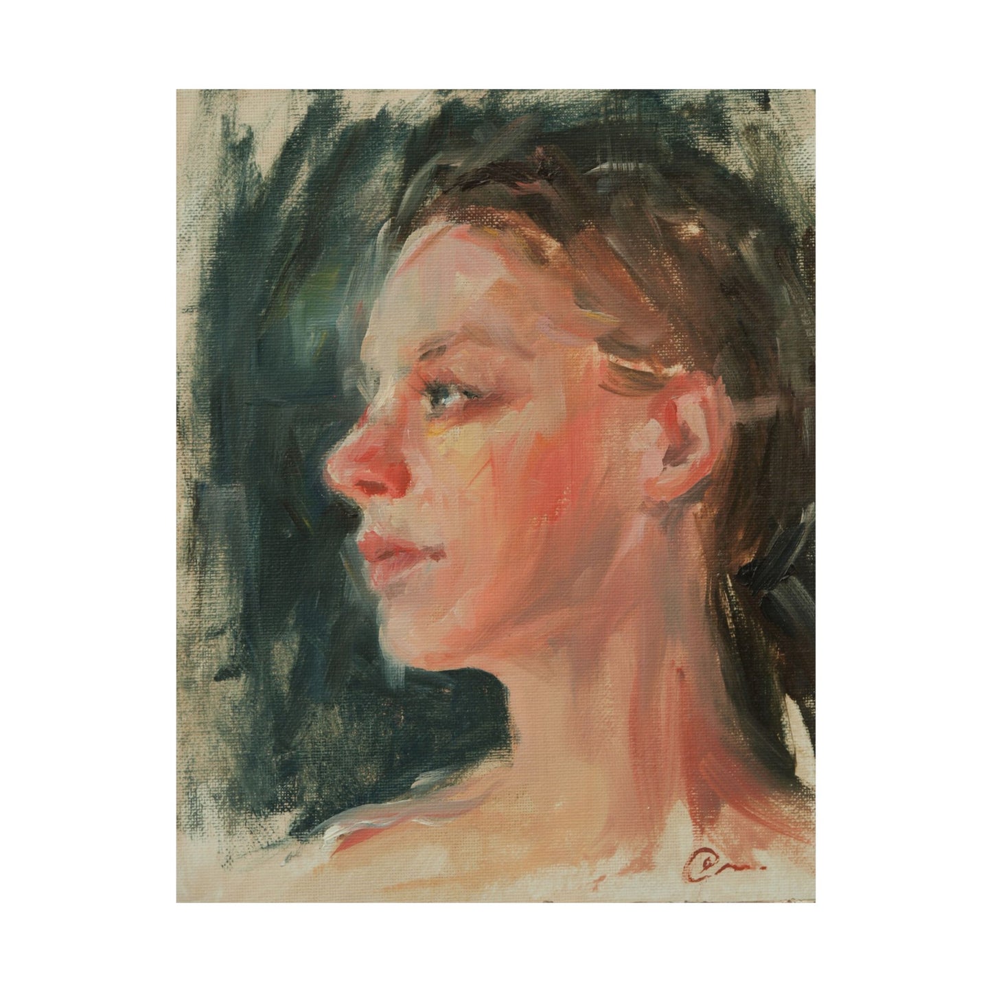 "Carolina" - Oil Portriait Print (Day 159)