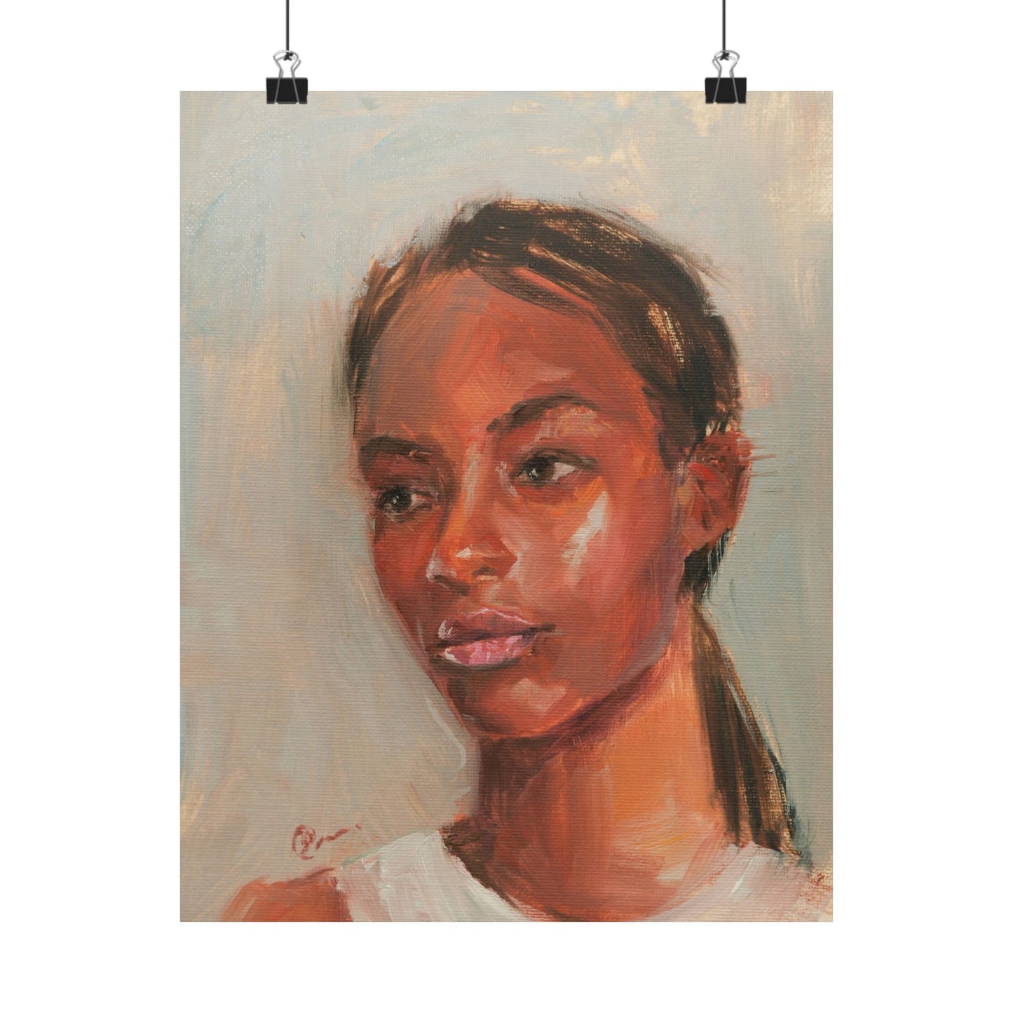 "Simone" - Oil Portriait Print (Day 177)