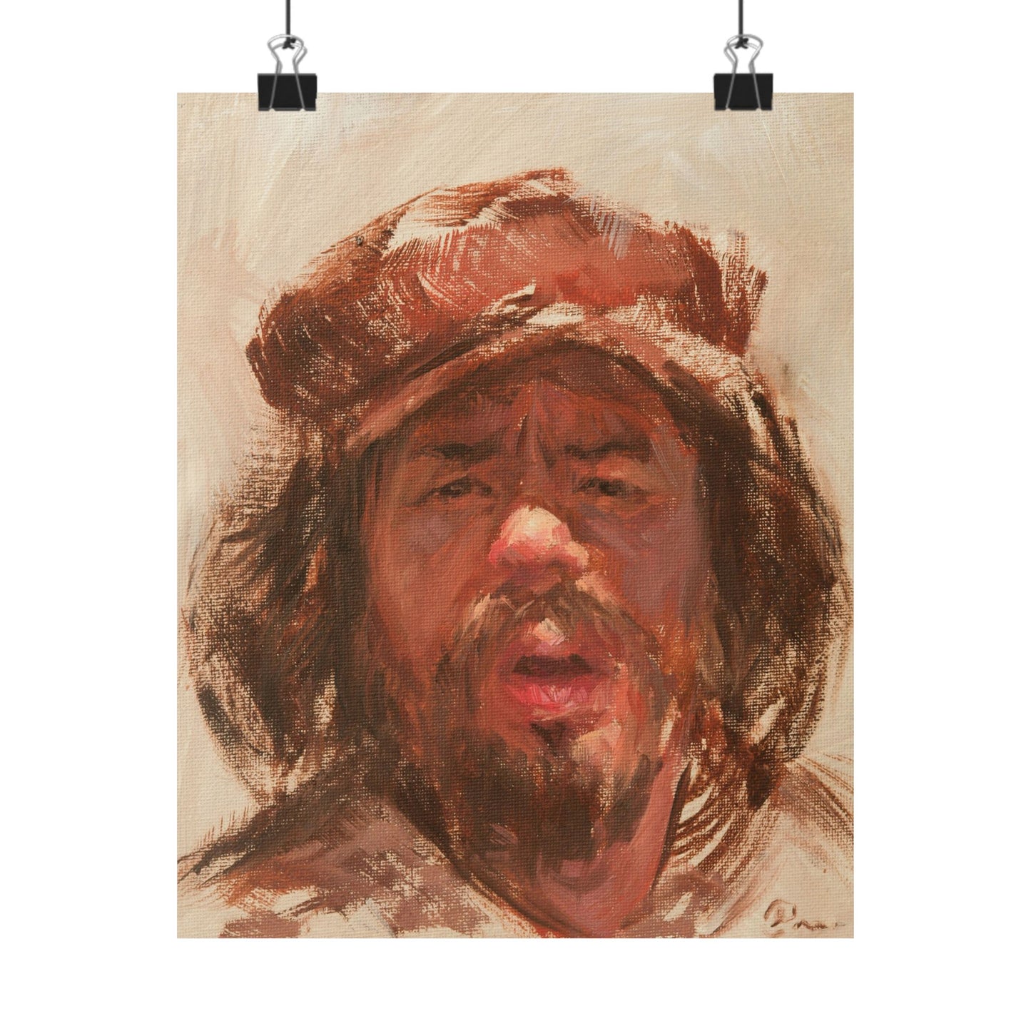 "Aaron" - Oil Portriait Print (Day 246)