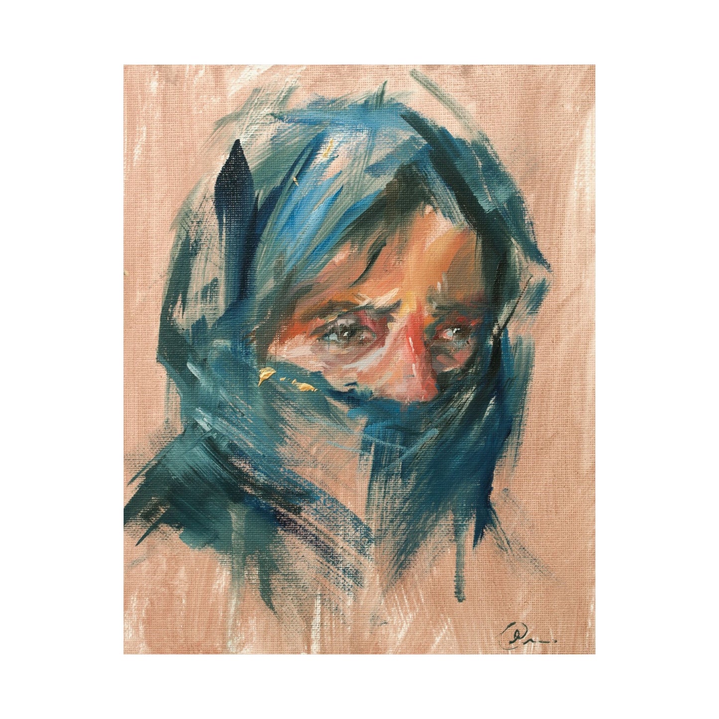"Riyad" - Oil Portriait Print (Day 129)