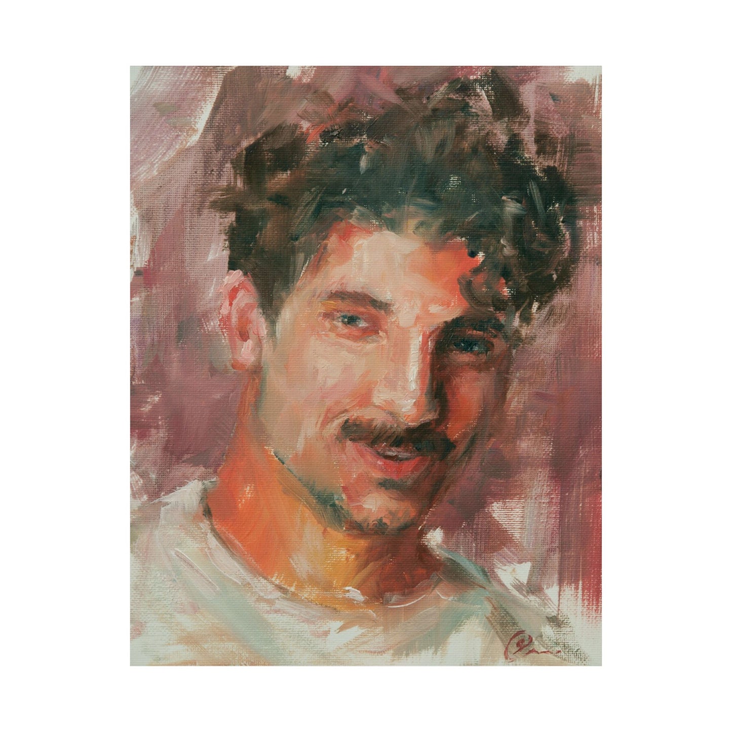 "Raphael" - Oil Portriait Print (Day 138)