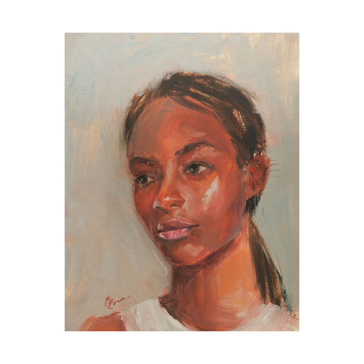 "Simone" - Oil Portriait Print (Day 177)
