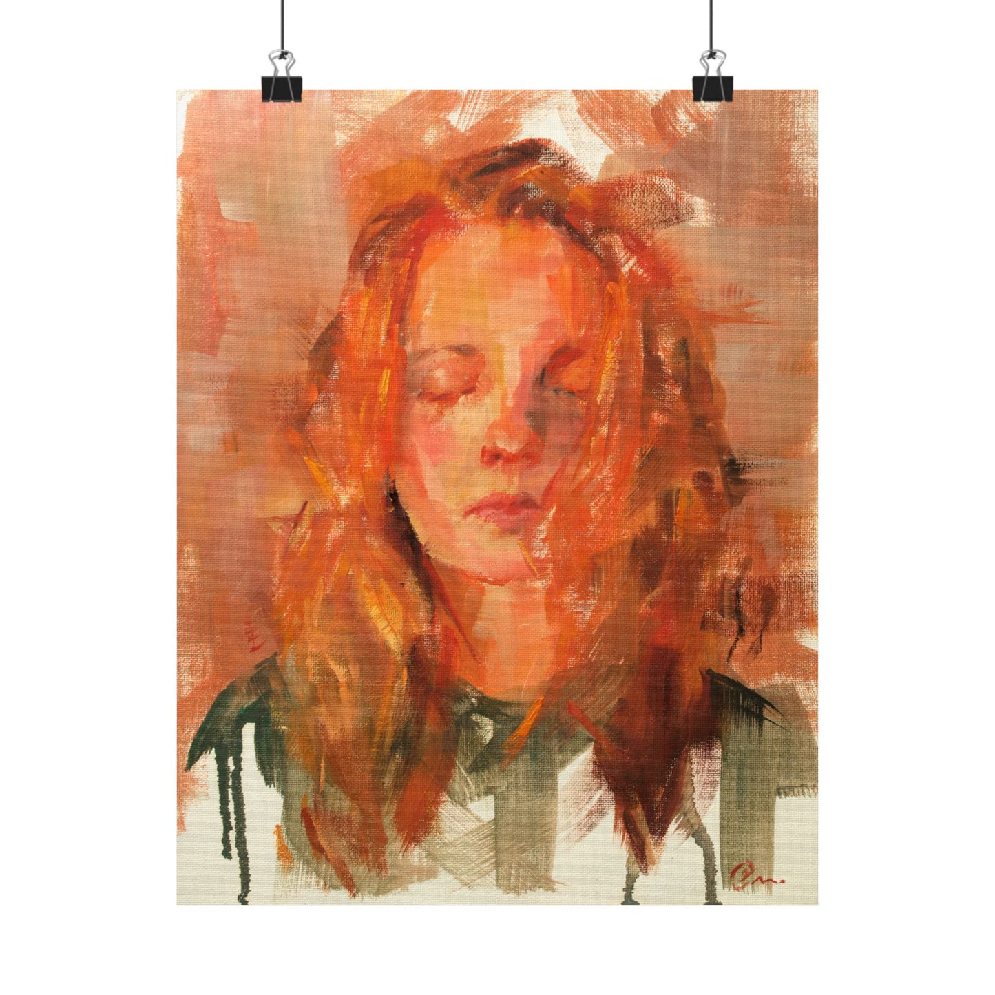 "Iris" - Oil Portriait Print (Day 98)