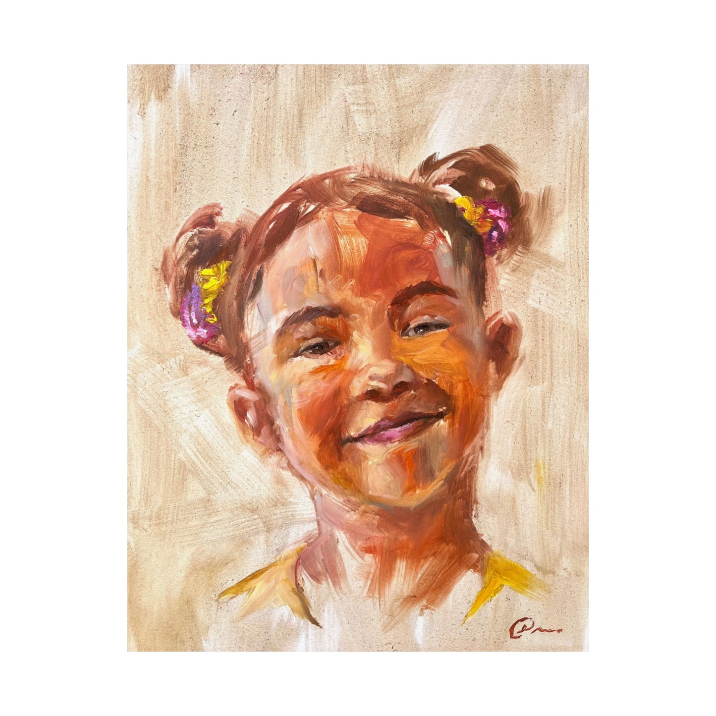 "Ayla" - Oil Portriait Print (Day 117)