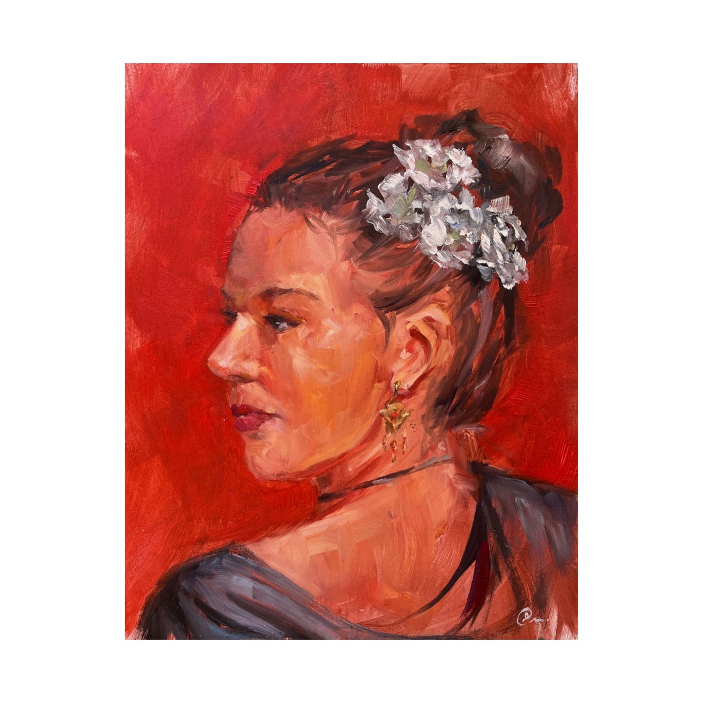 "Rogina" - Oil Portriait Print (Day 112)