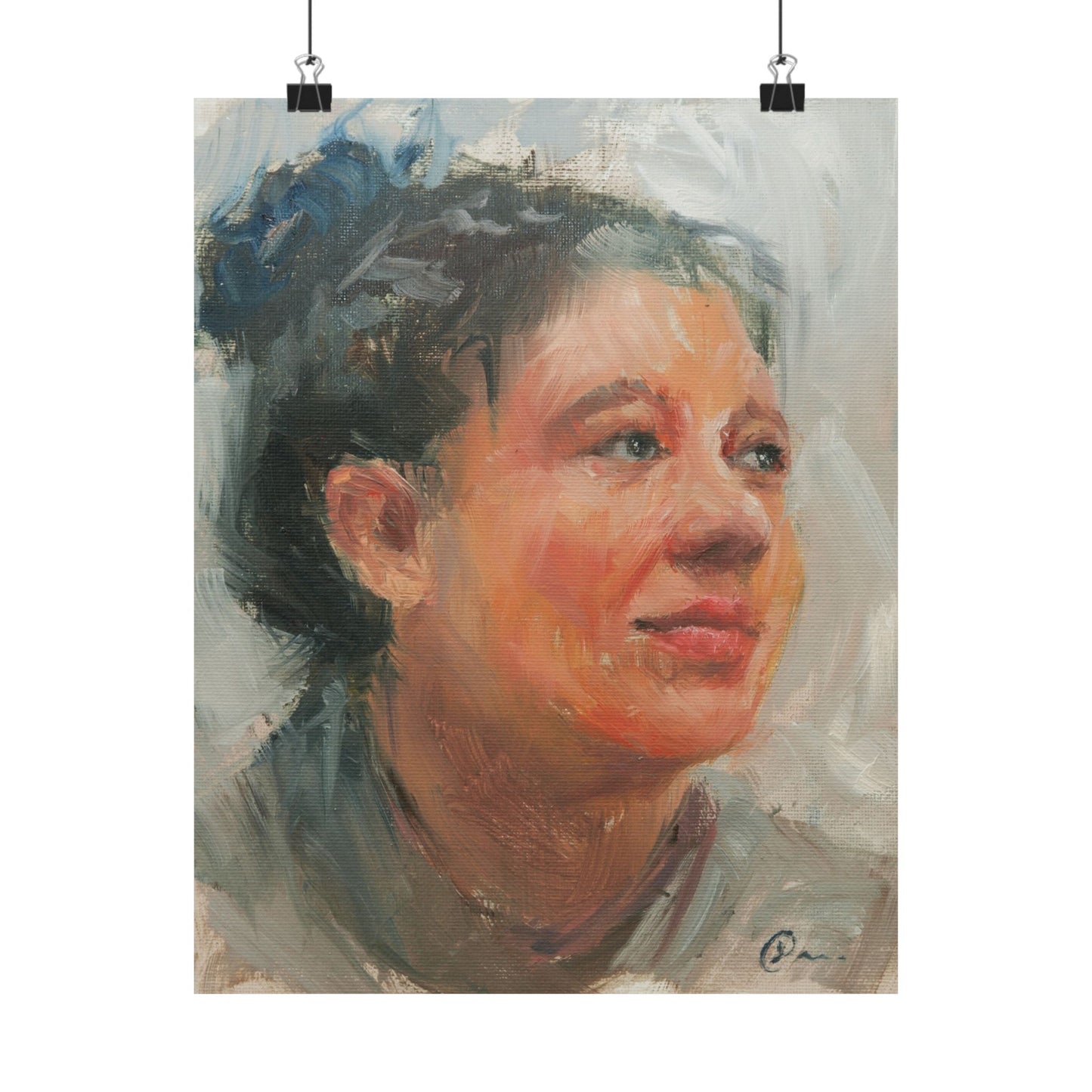 "Francesca" - Oil Portriait Print (Day 150)