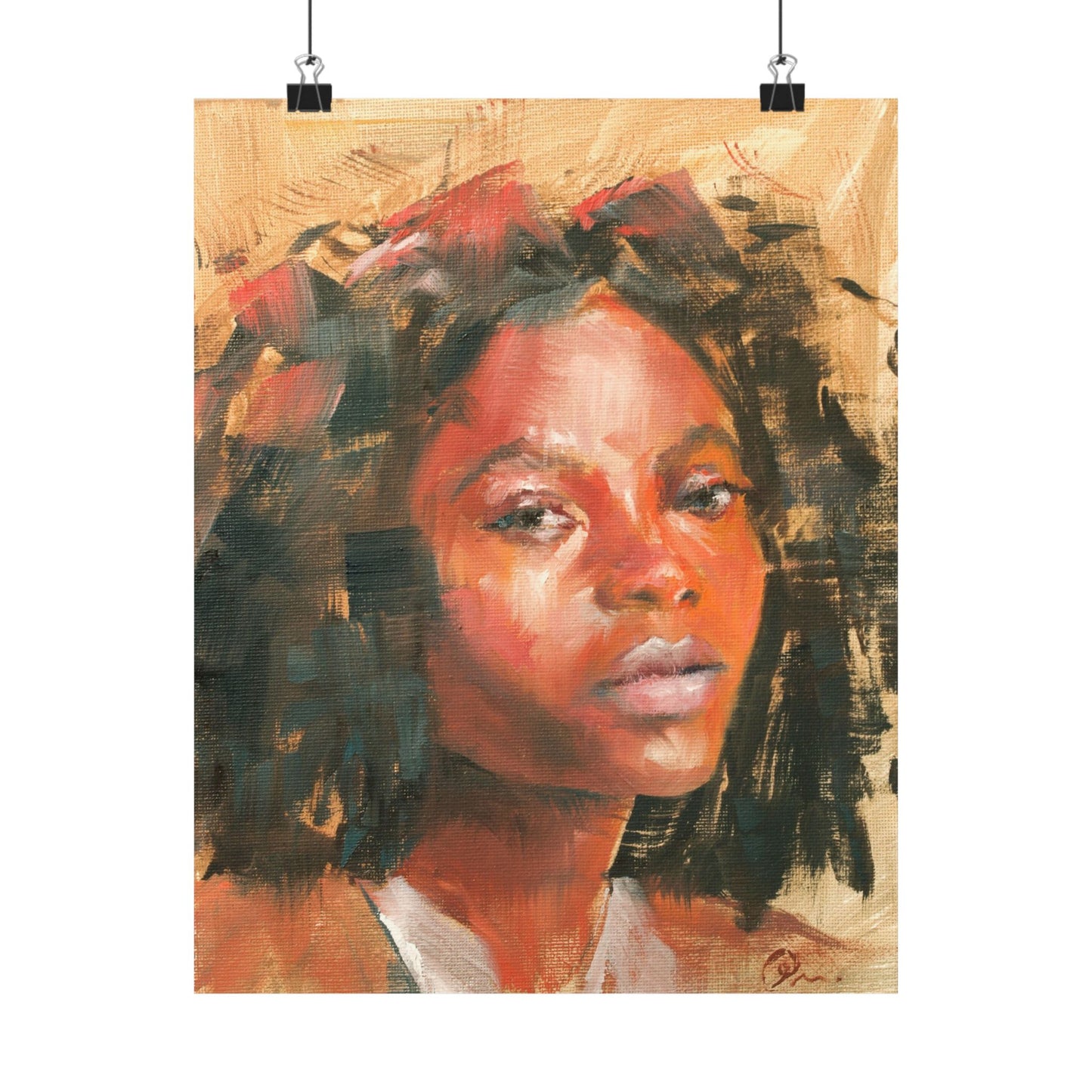 "Kaya" - Oil Portriait Print (Day 127)