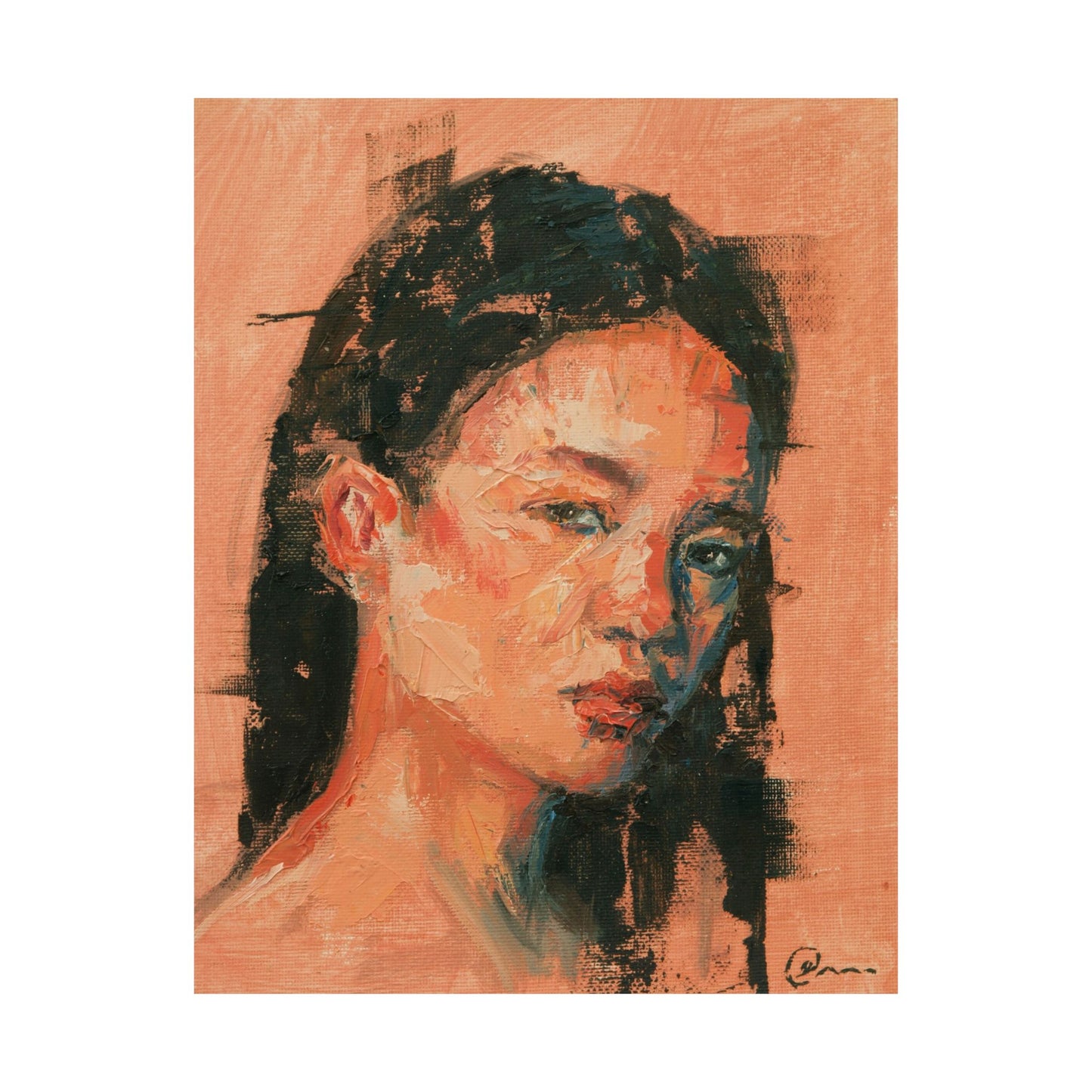 "Sakura" - Oil Portriait Print (Day 201)