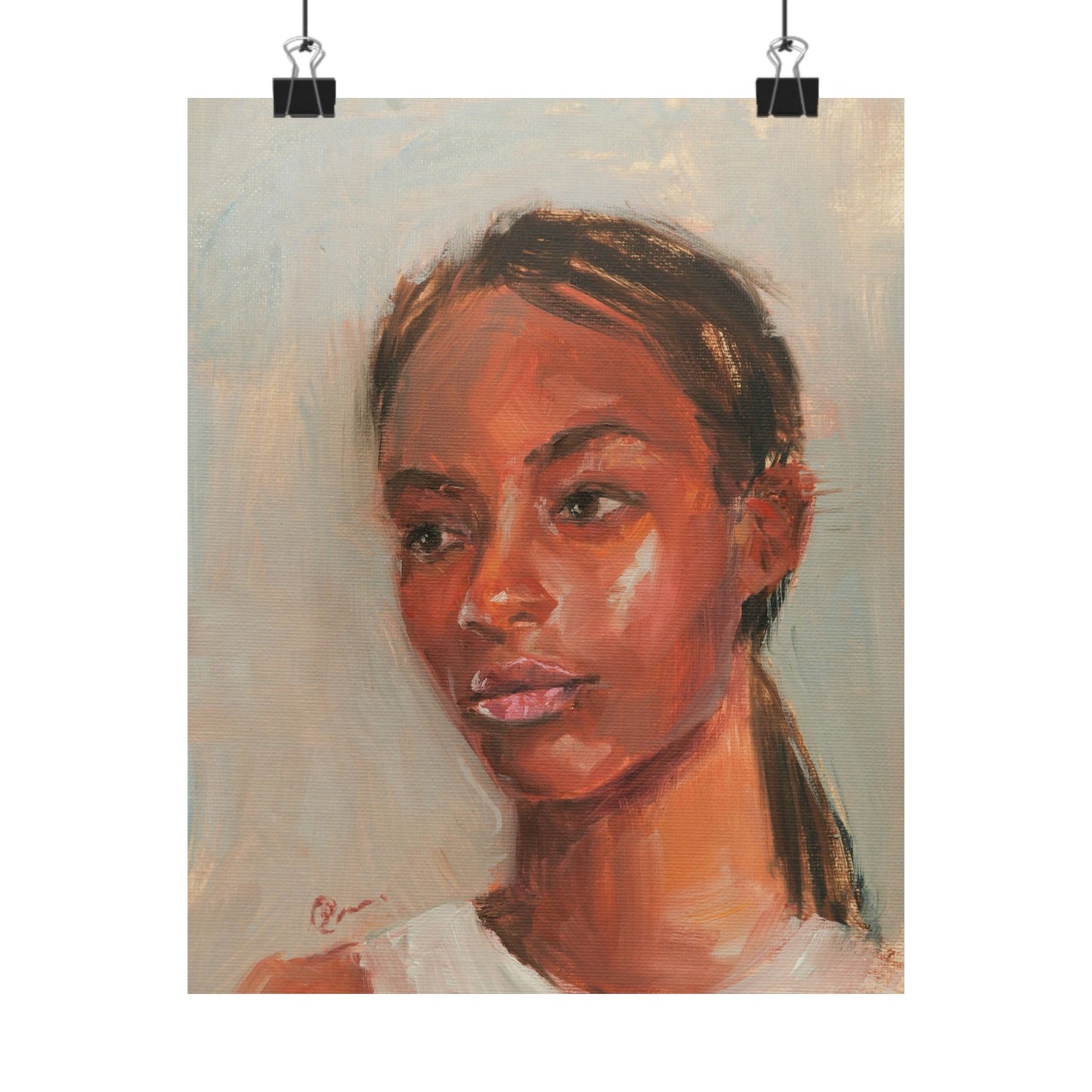 "Simone" - Oil Portriait Print (Day 177)