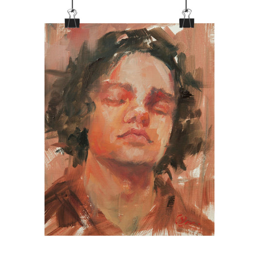 "Damien" - Oil Portriait Print (Day 135)