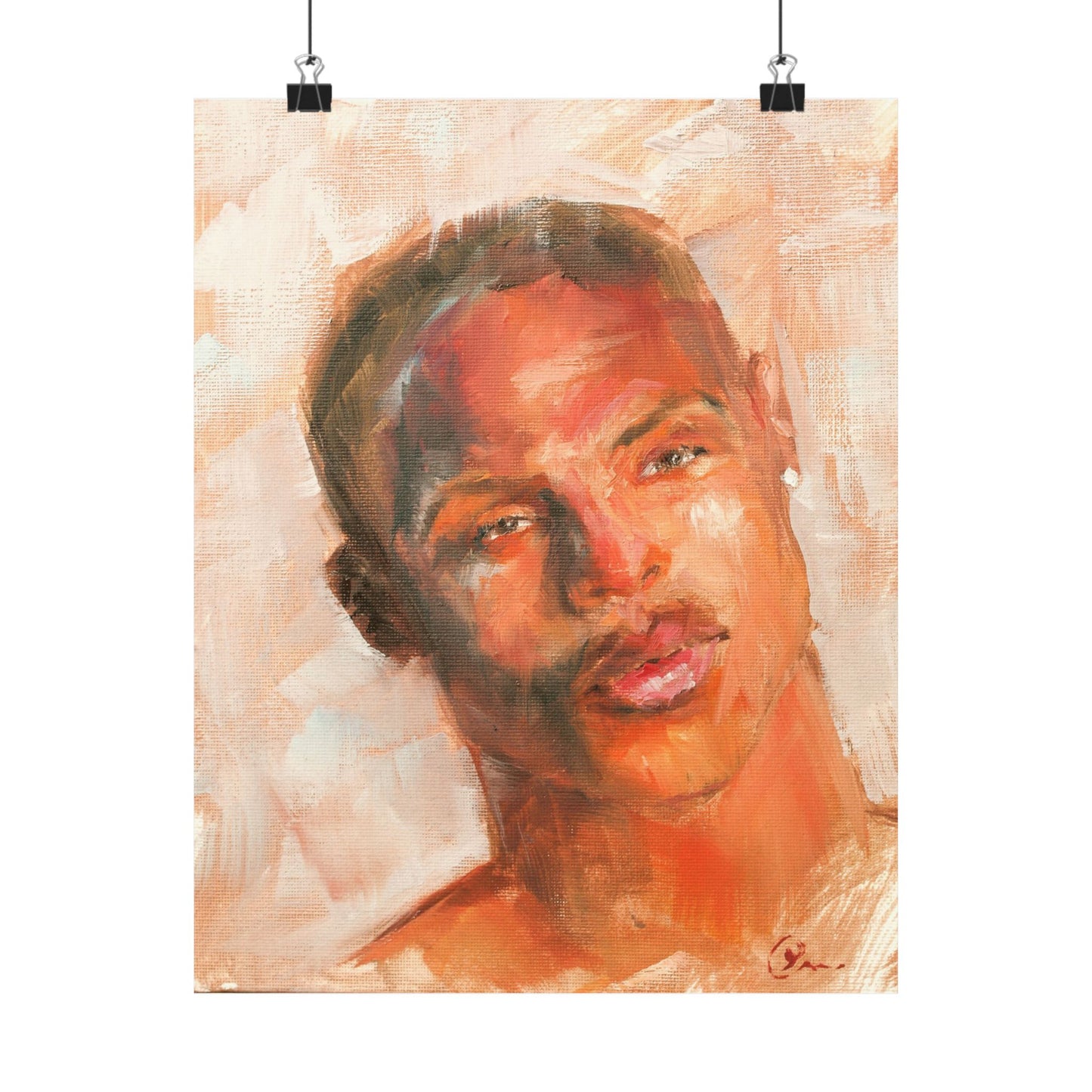 "Omar" - Oil Portriait Print (Day 124)